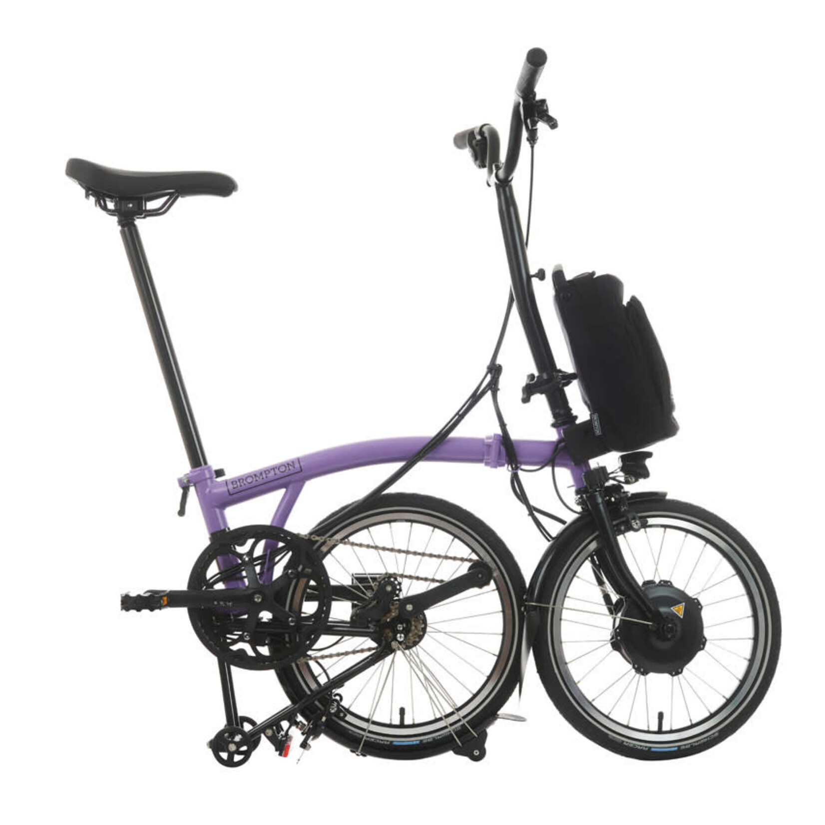 Brompton Electric C Line 12 Speed High Folding Bike - Pop Lilac Matt