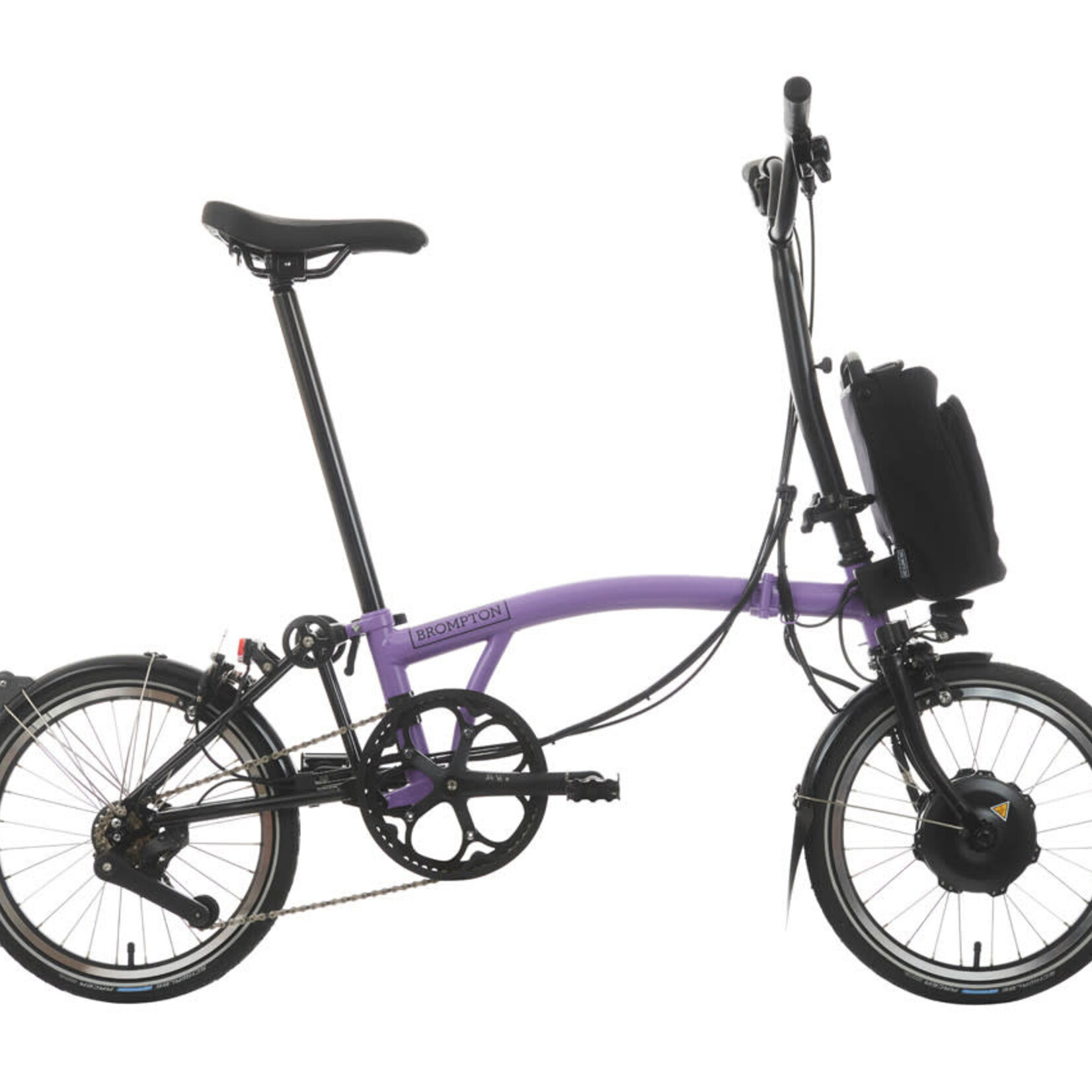 Brompton Electric C Line 12 Speed High Folding Bike - Pop Lilac Matt