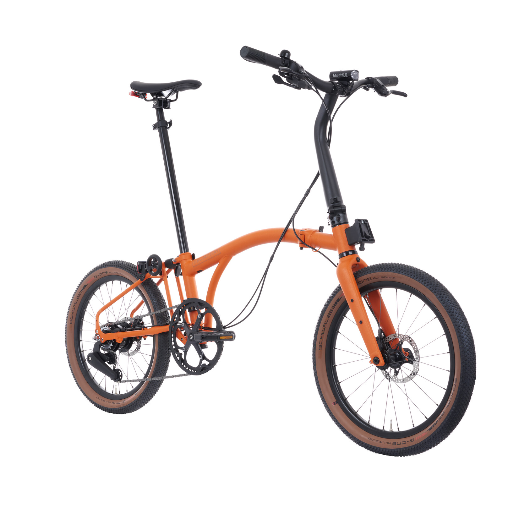 Brompton G Line, Large with Roller Frame, 8 speed -Adventure Orange