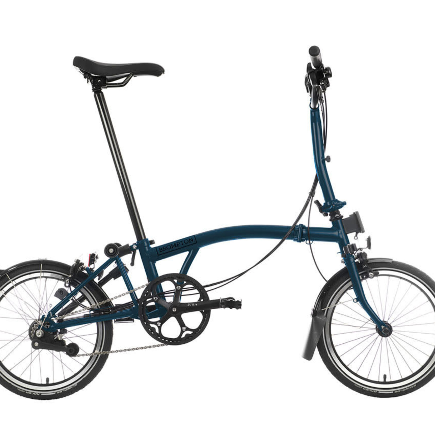 Brompton C Line Explore Mid With Rack - Ocean Blue