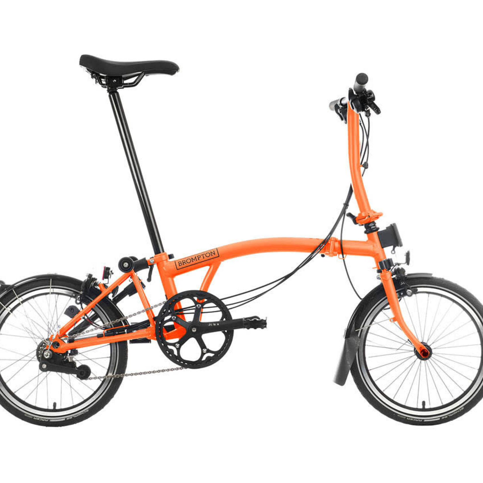Brompton C Line Explore Low Folding Bike - Sunset Orange