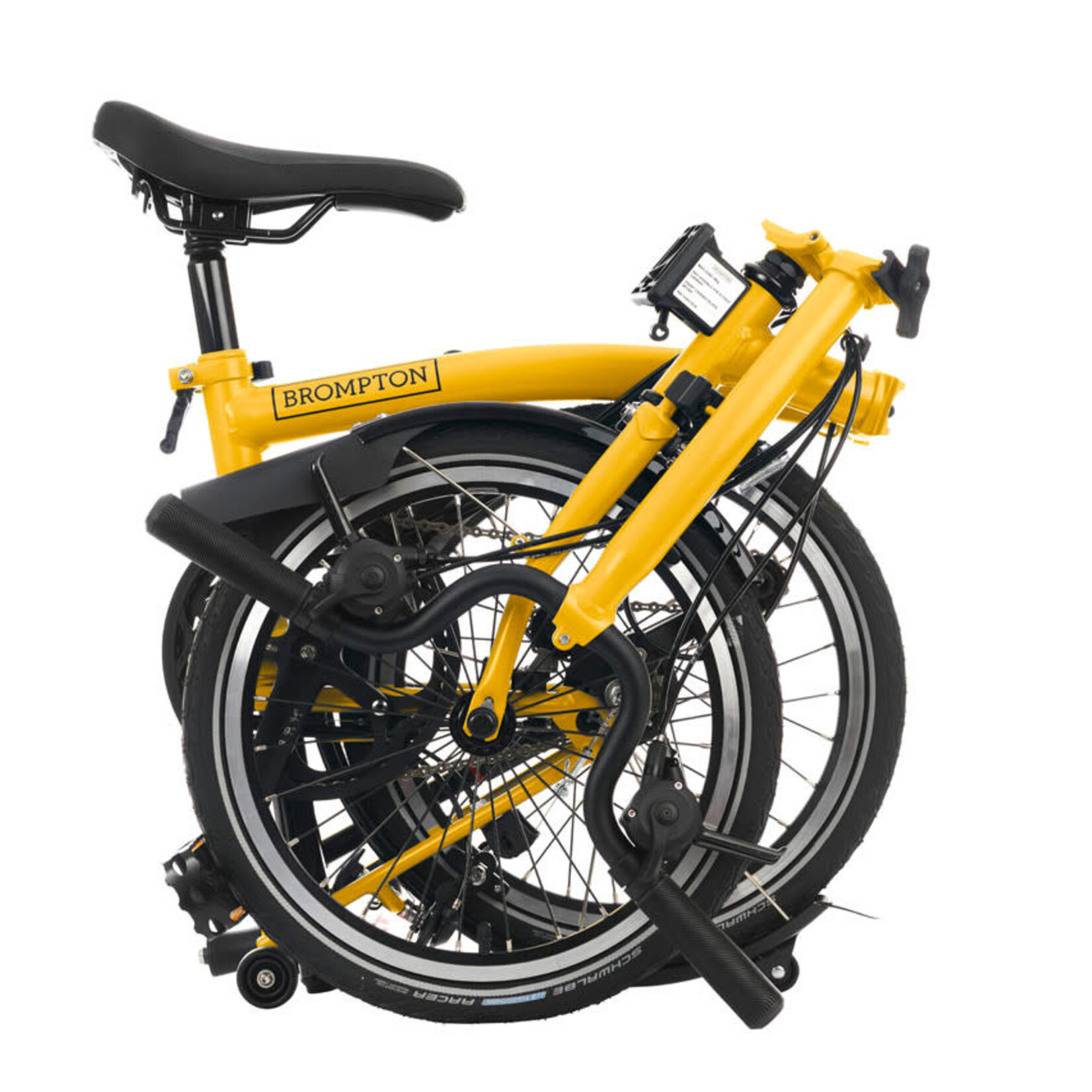Brompton C Line Explore Mid Folding Bike - Bumblebee Yellow