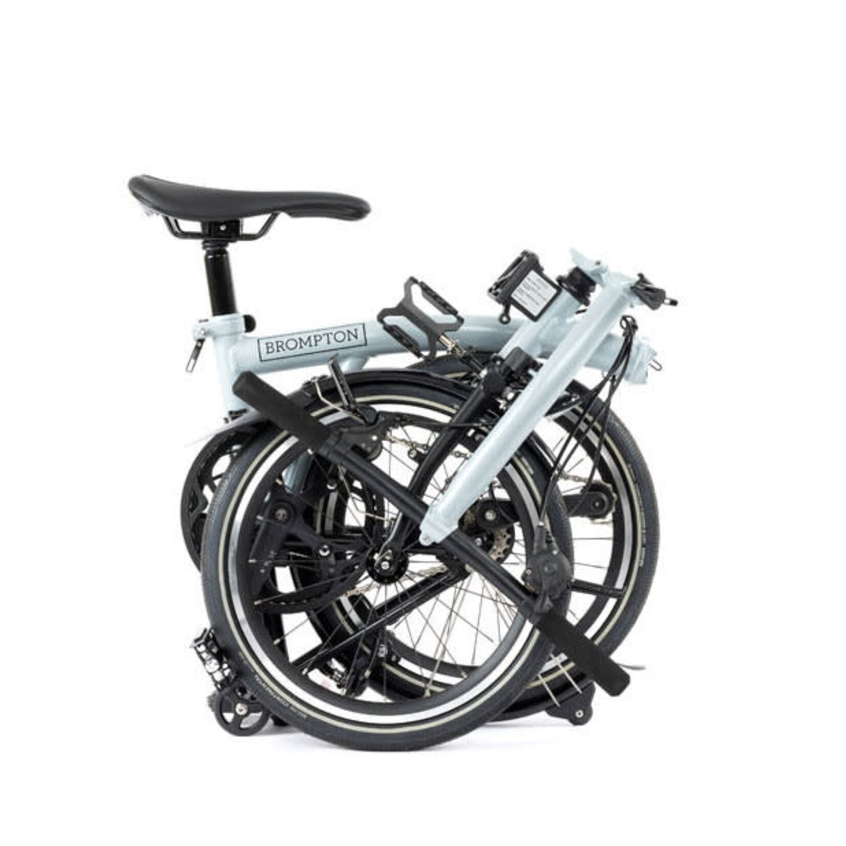 Brompton P Line Explore Low Folding Bike - Lunar Ice