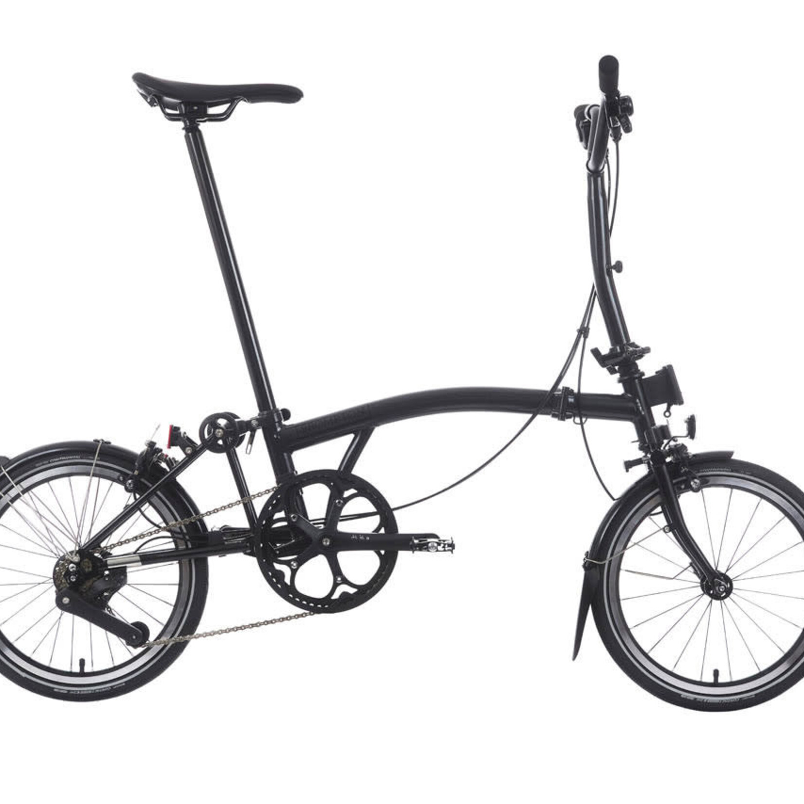 Brompton P Line Explore 12 speed Mid - Midnight Black Metallic