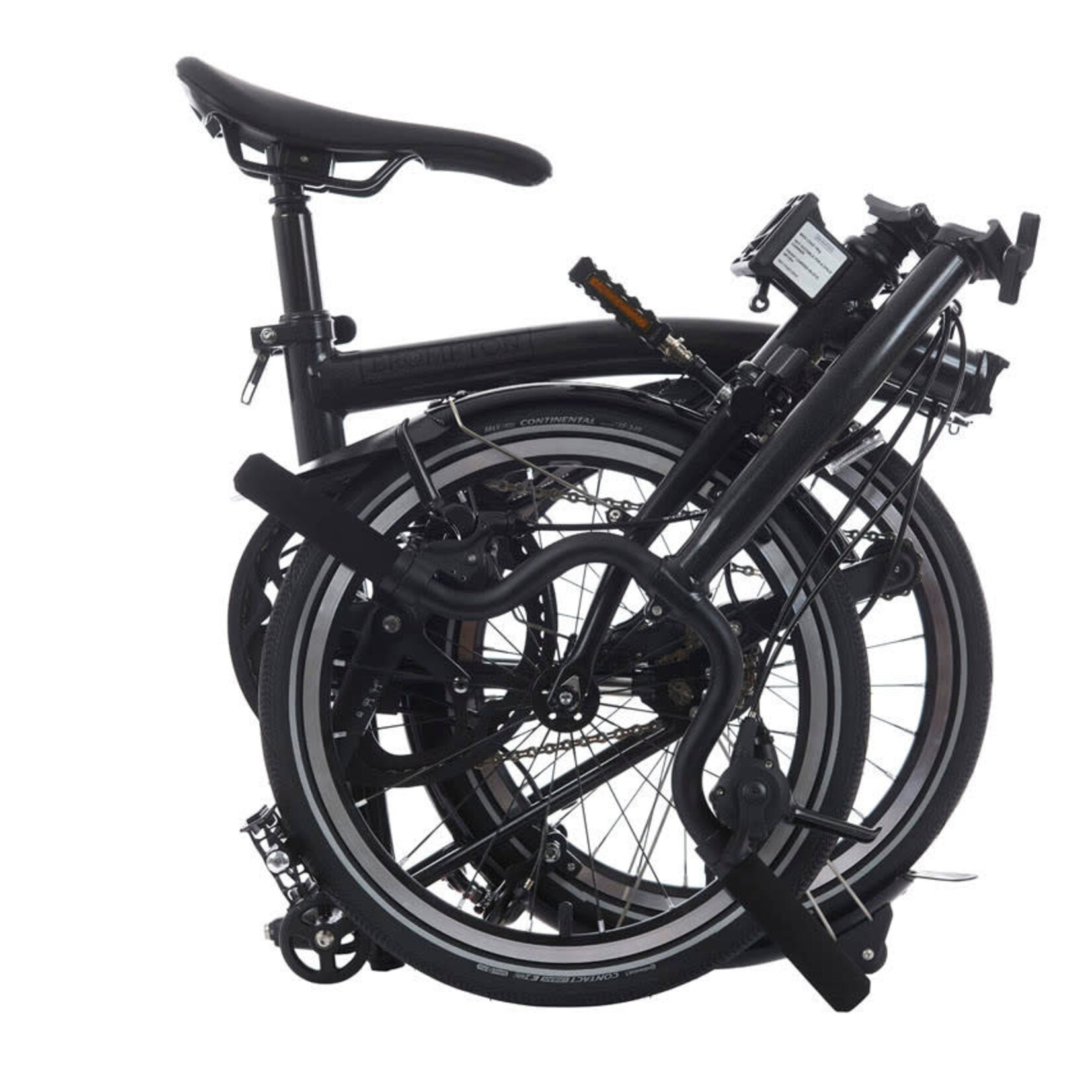 Brompton P Line Explore 12 speed Mid - Midnight Black Metallic