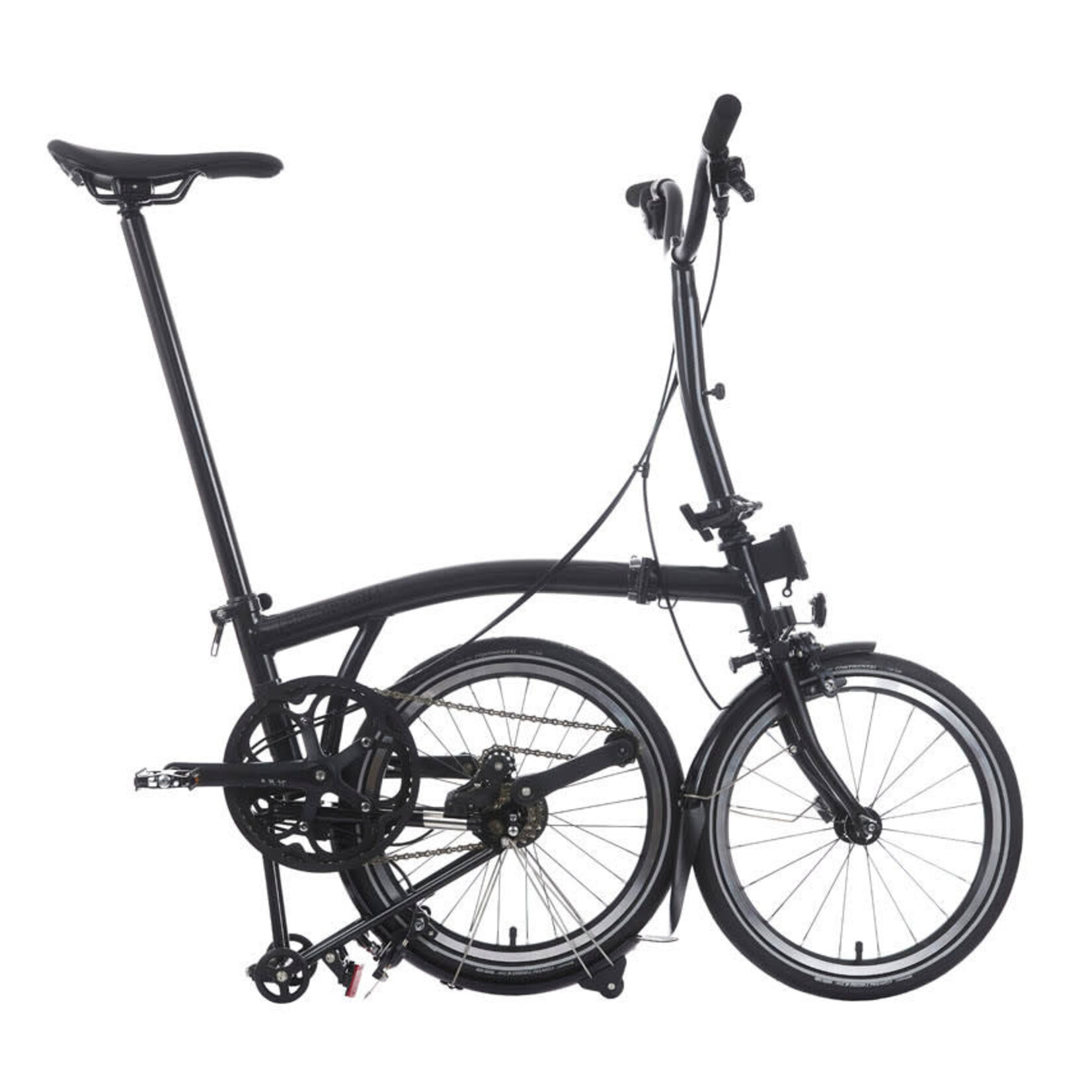 Brompton P Line Explore 12 speed Mid - Midnight Black Metallic