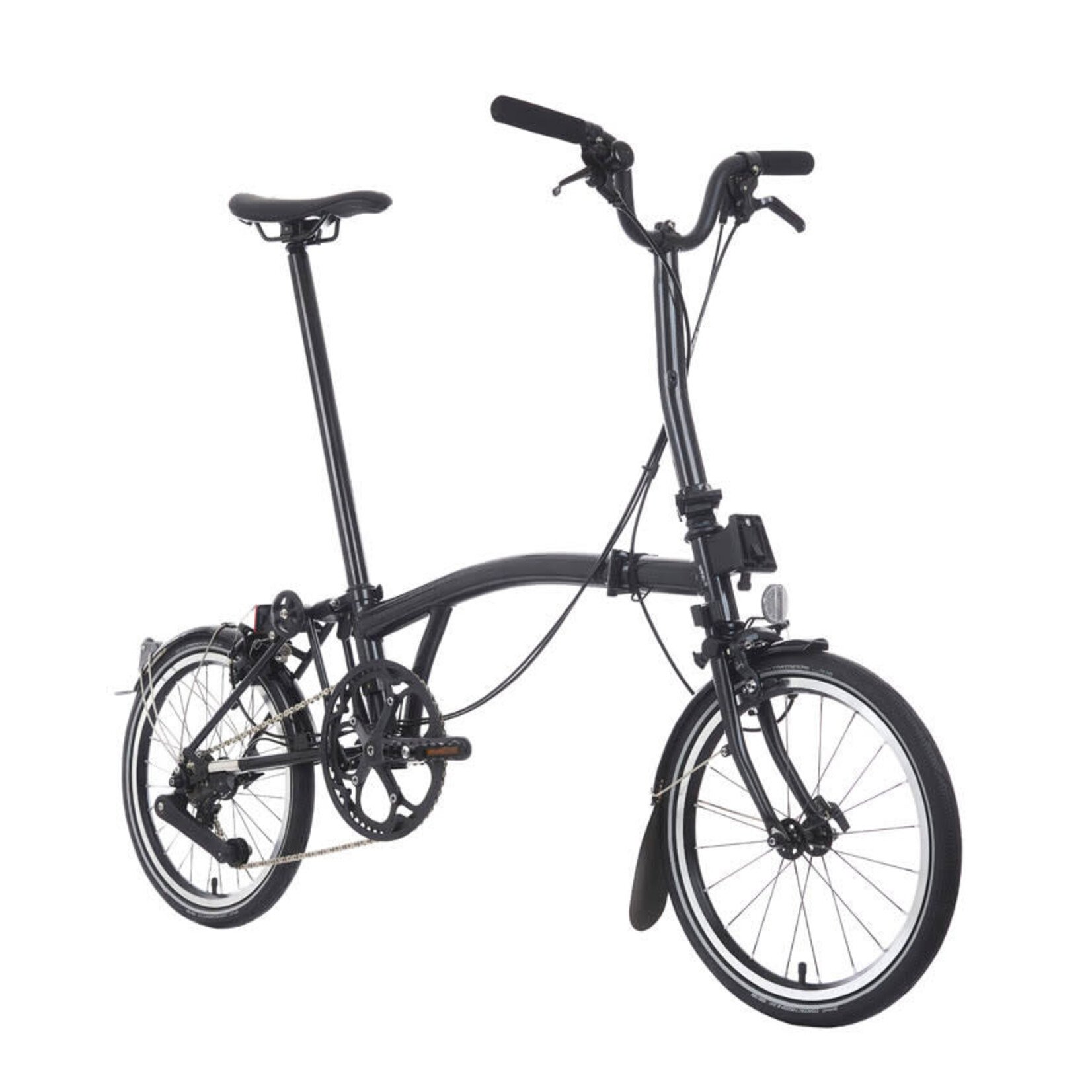 Brompton P Line Explore 12 speed Mid - Midnight Black Metallic