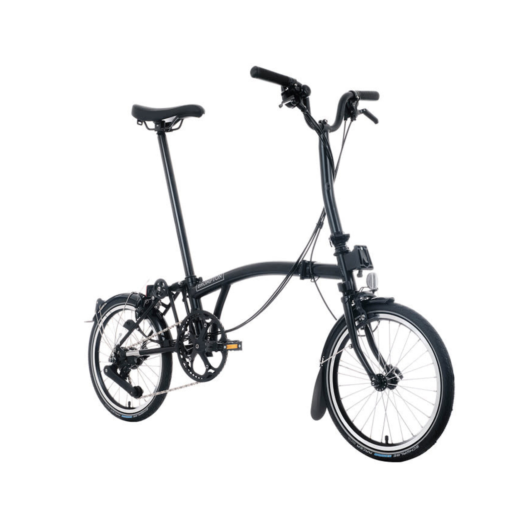 Brompton C Line 12 Speed Mid Folding Bike - Black