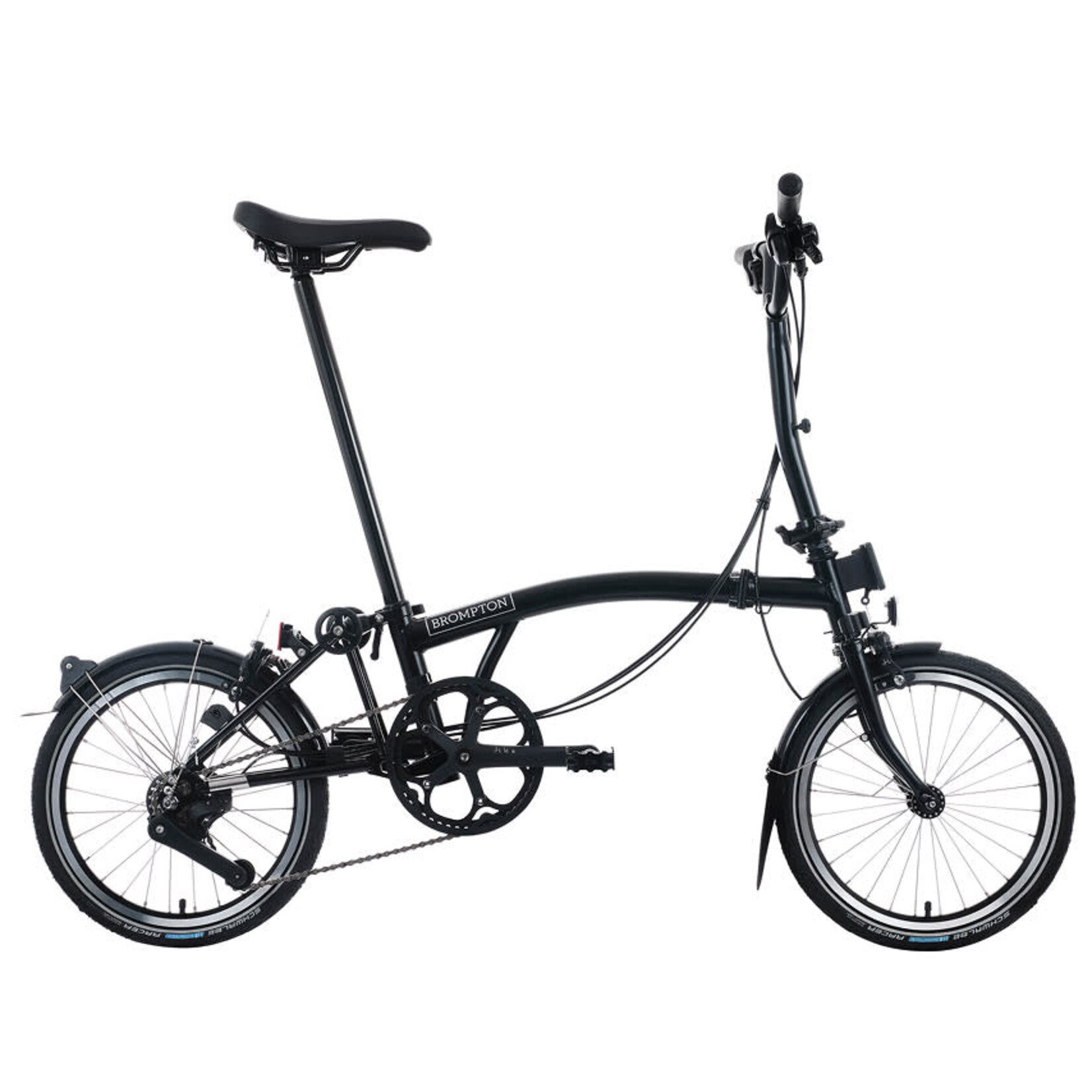 Brompton C Line 12 Speed Mid Folding Bike - Black