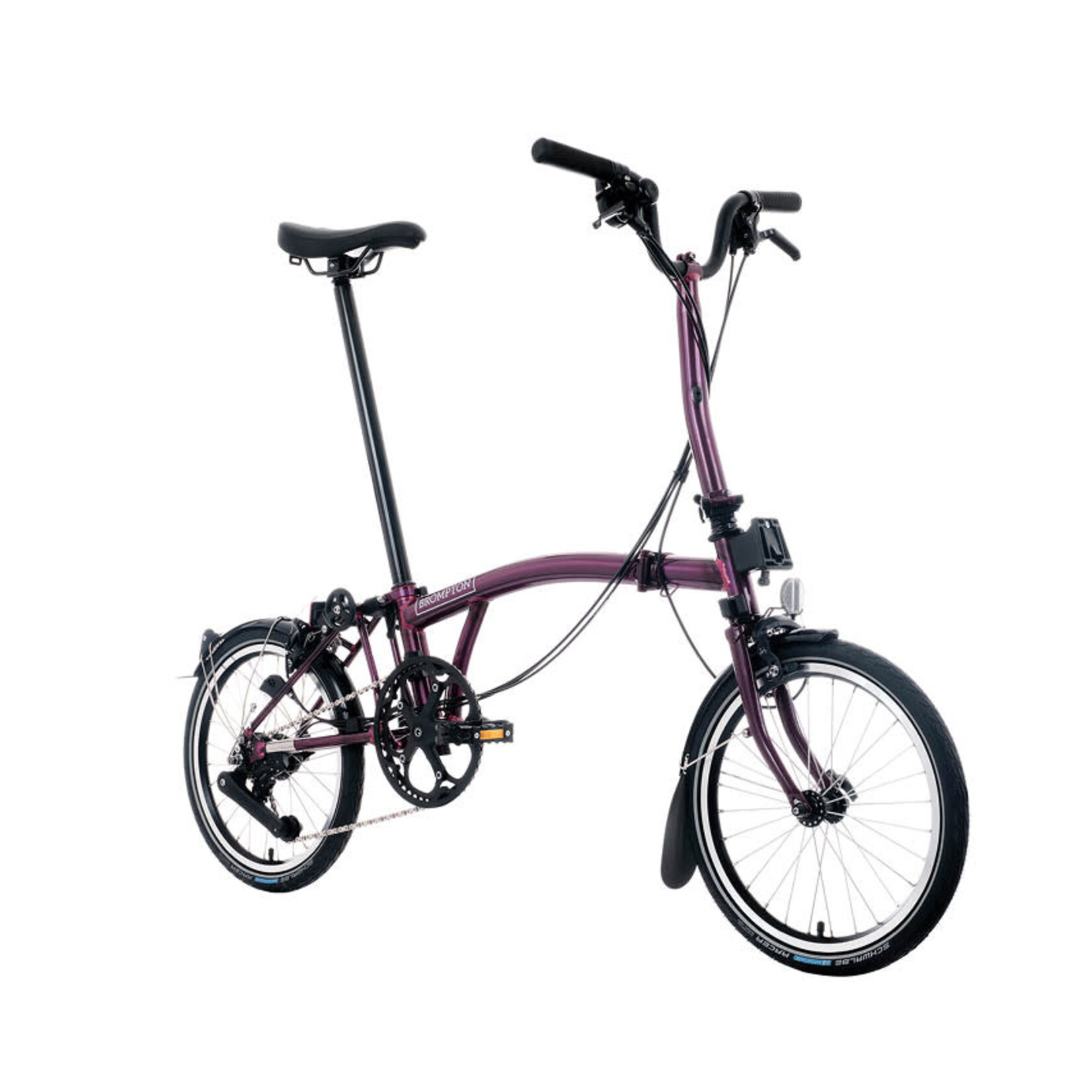 Brompton C Line 12 Speed Mid Folding Bike - Amethyst Lacquer