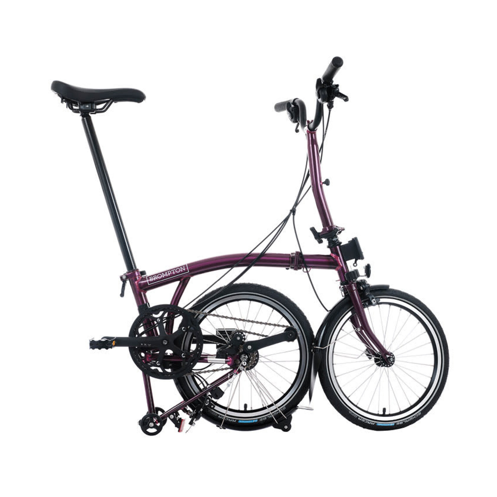 Brompton C Line 12 Speed Mid Folding Bike - Amethyst Lacquer
