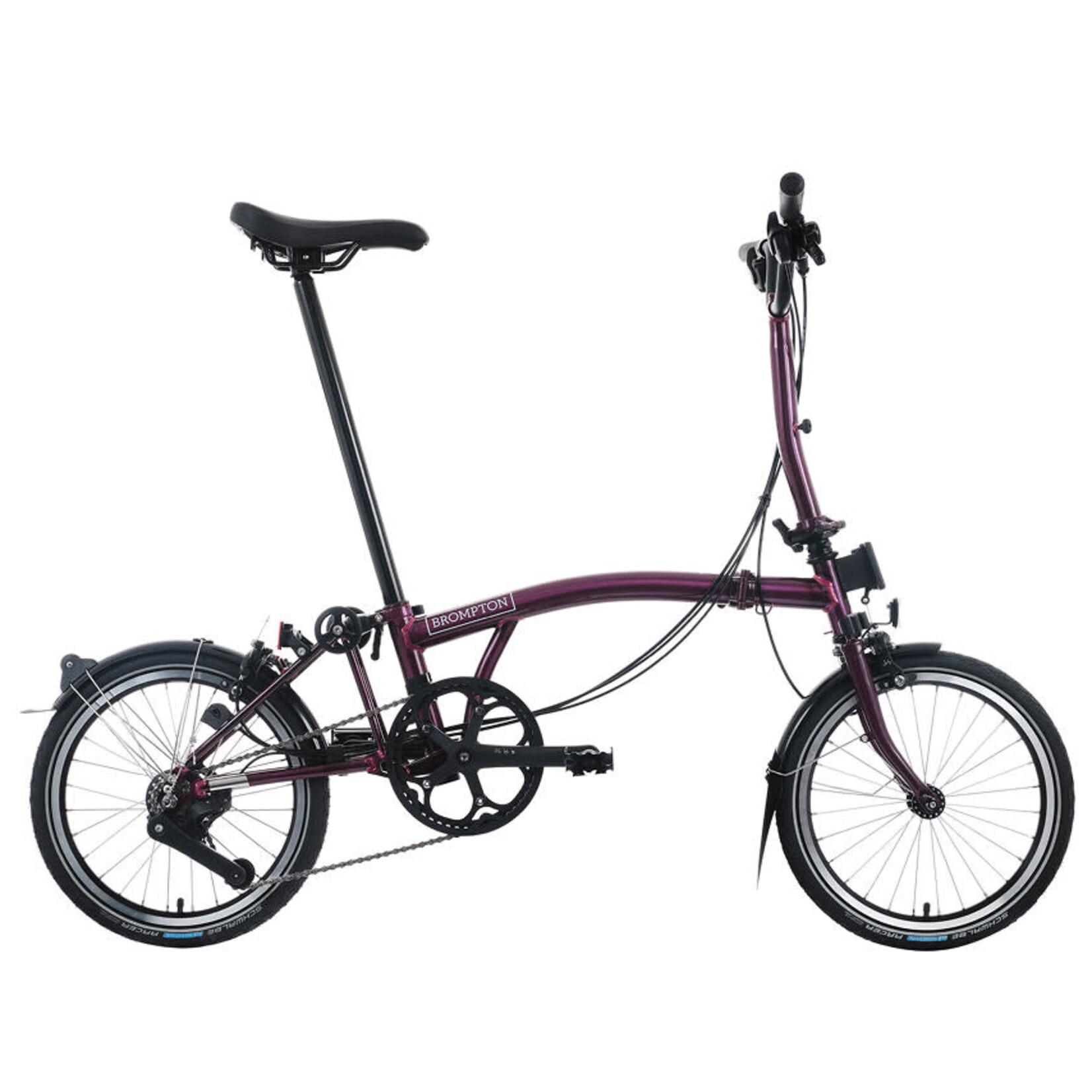 Brompton C Line 12 Speed Mid Folding Bike - Amethyst Lacquer