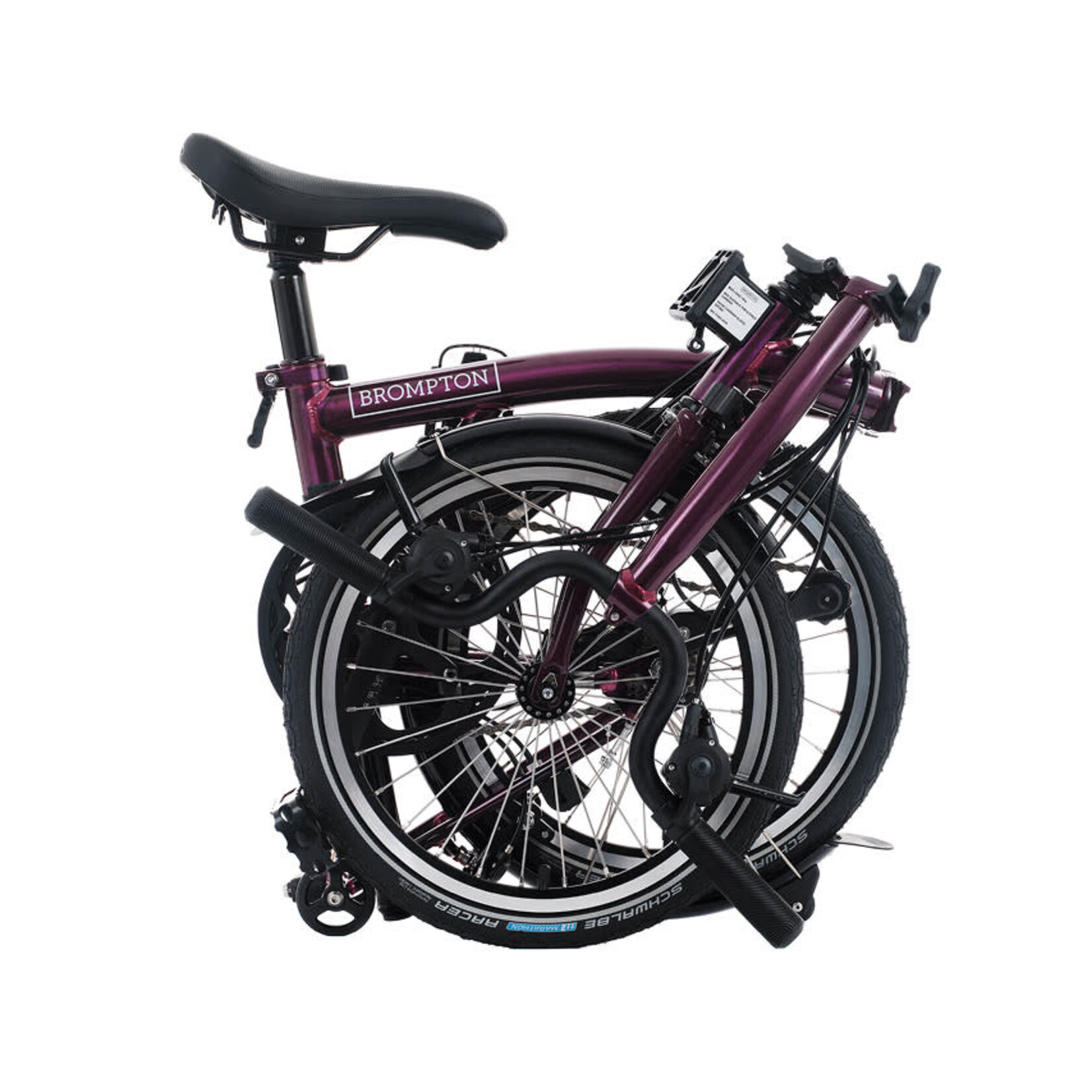 Brompton C Line 12 Speed Mid Folding Bike - Amethyst Lacquer