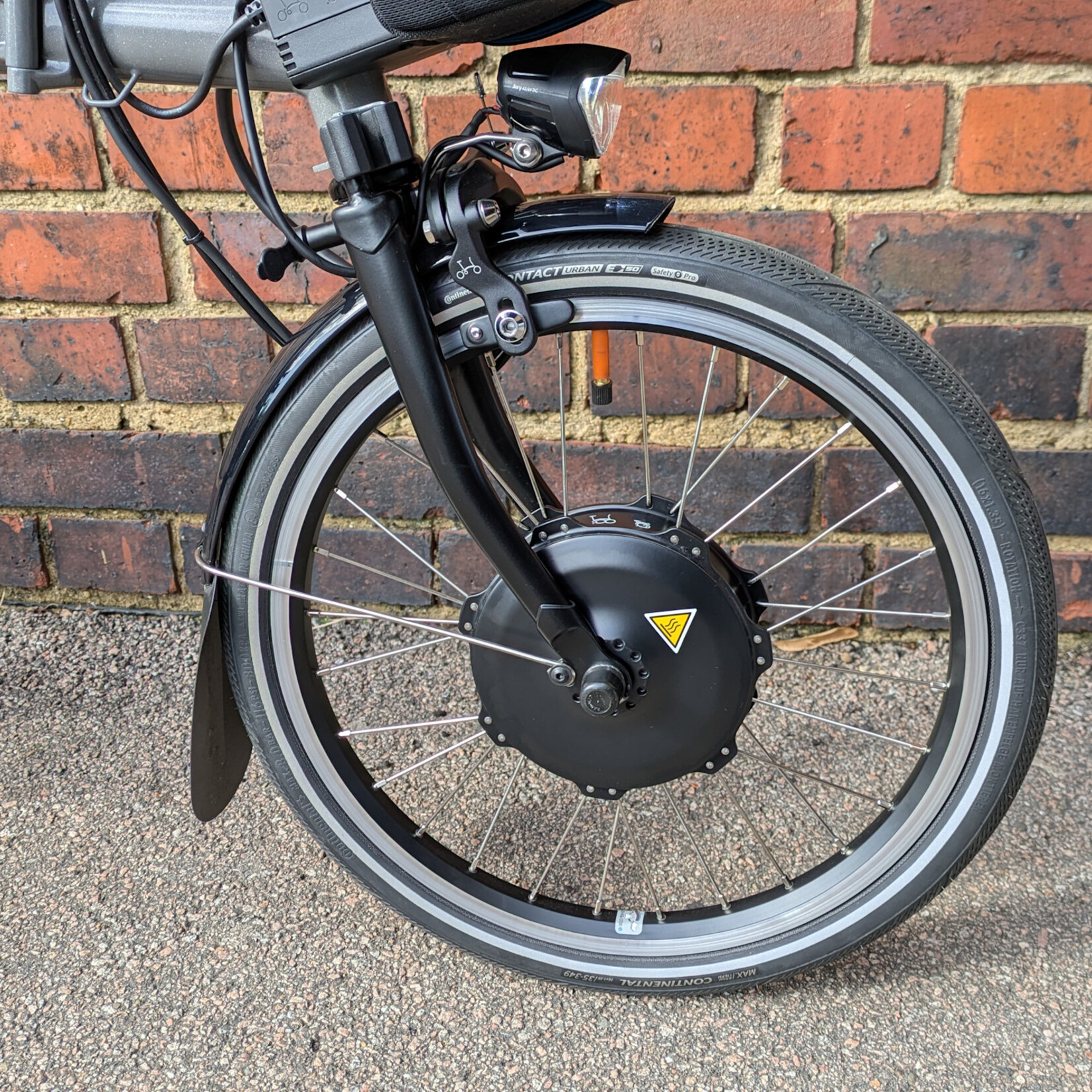 Brompton EX-DEMO Electric P Line 4 Speed Mid with Roller Rack Storm Grey Metallic