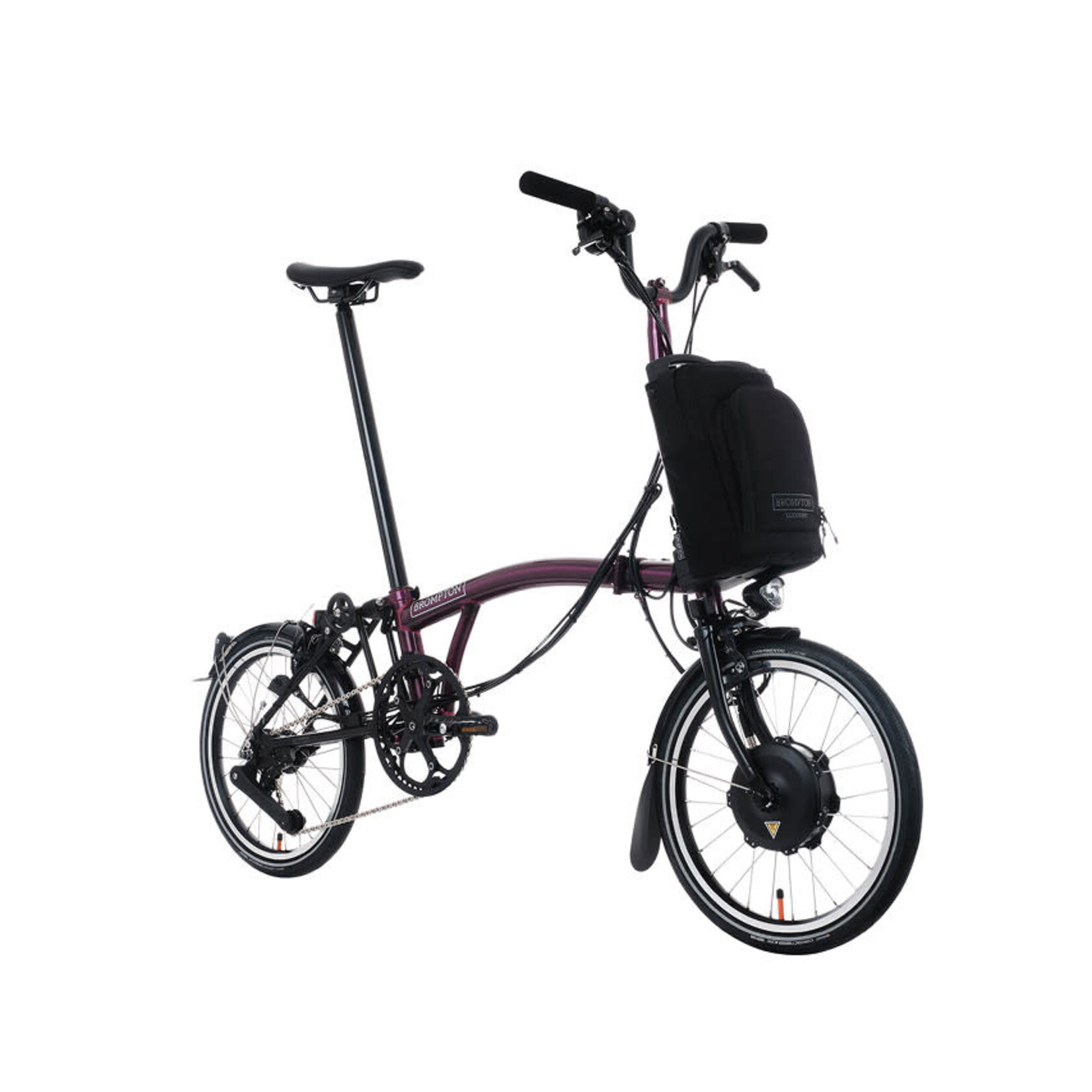 Brompton Electric C Line 4 Speed Mid Folding Bike - Amethyst Lacquer