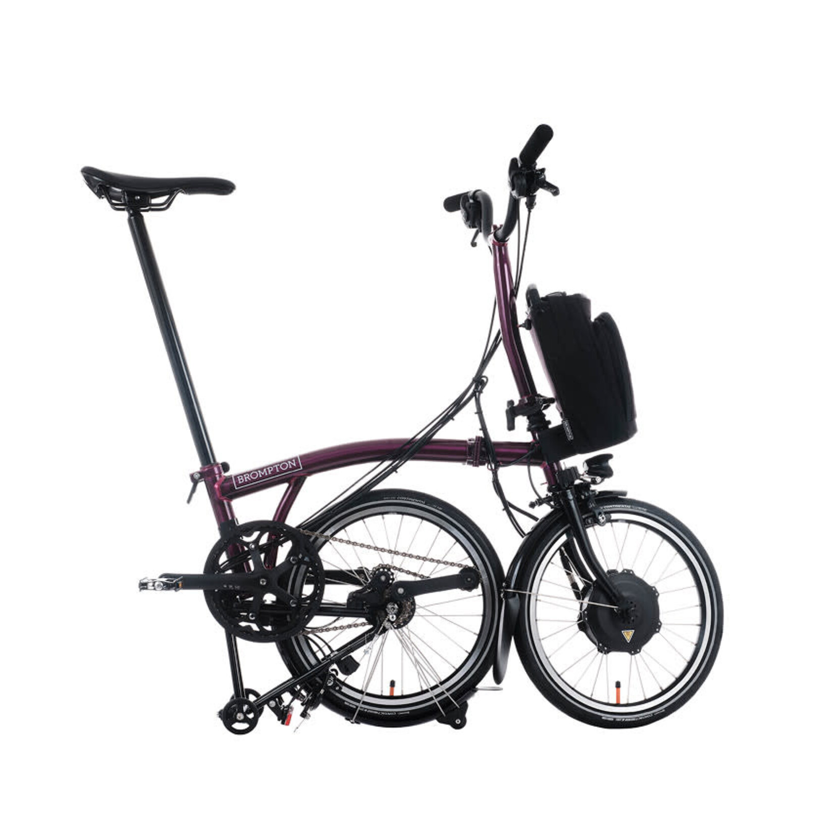 Brompton Electric C Line 4 Speed Mid Folding Bike - Amethyst Lacquer