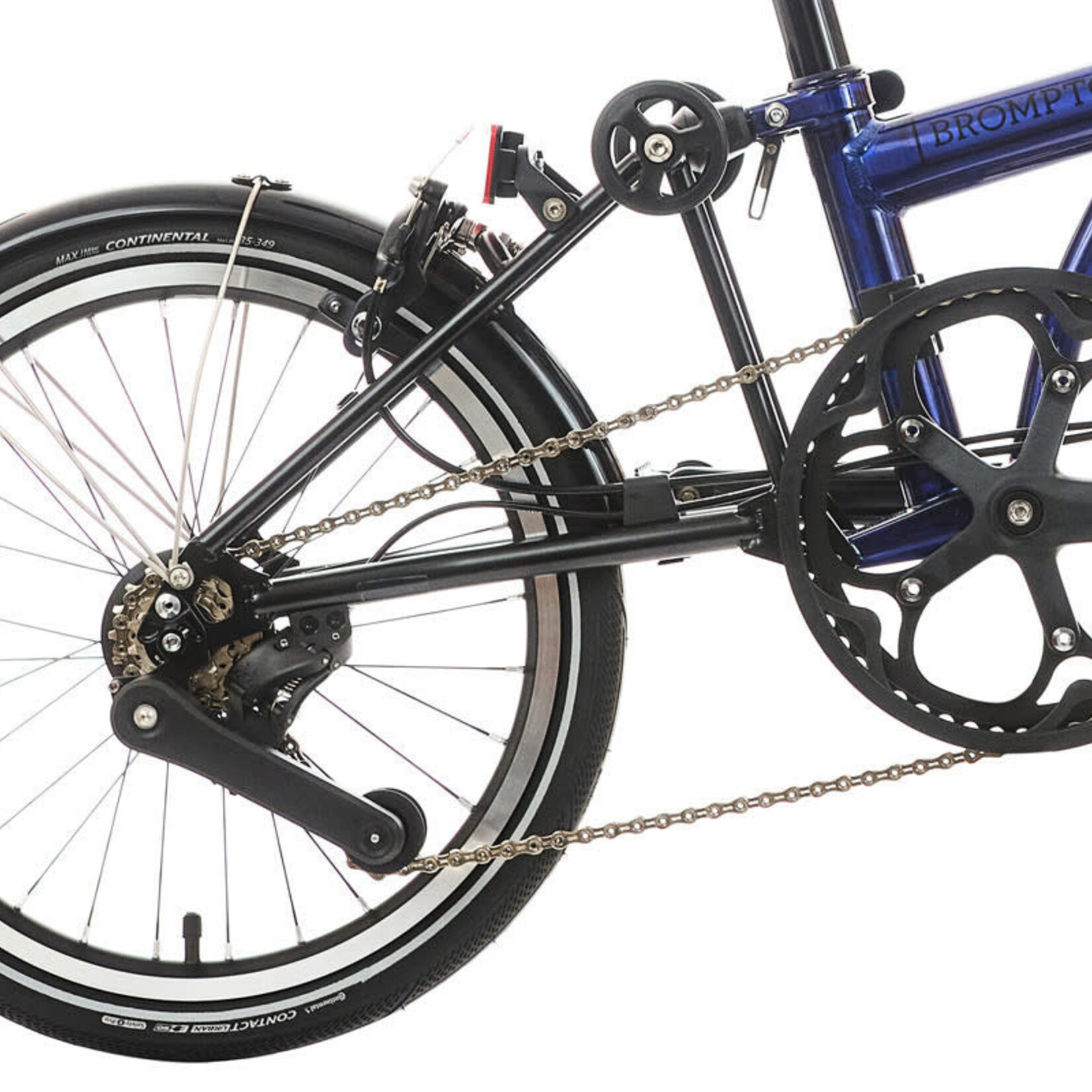 Brompton  Electric P Line 12 Speed Mid Folding Bike - Bolt Blue Lacquer