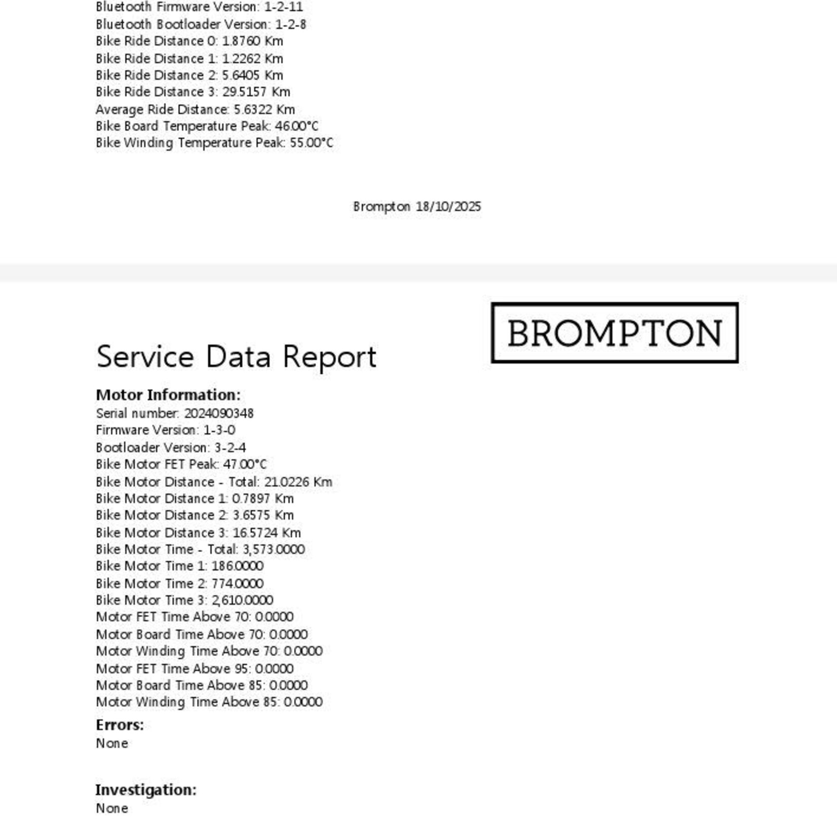 Brompton EX-DEMO Electric P Line 4 Speed Mid Folding Bike with Roller Rack - Amethyst Lacquer