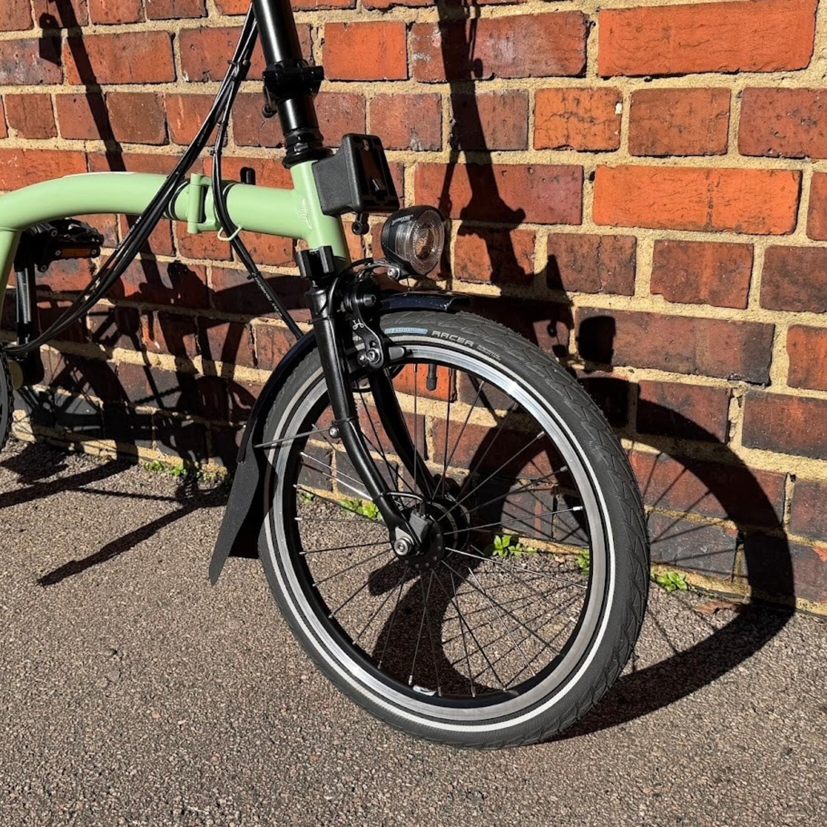 Brompton EX-DEMO C Line 6 Speed High Folding Bike with Rack - Matcha Green and Black,