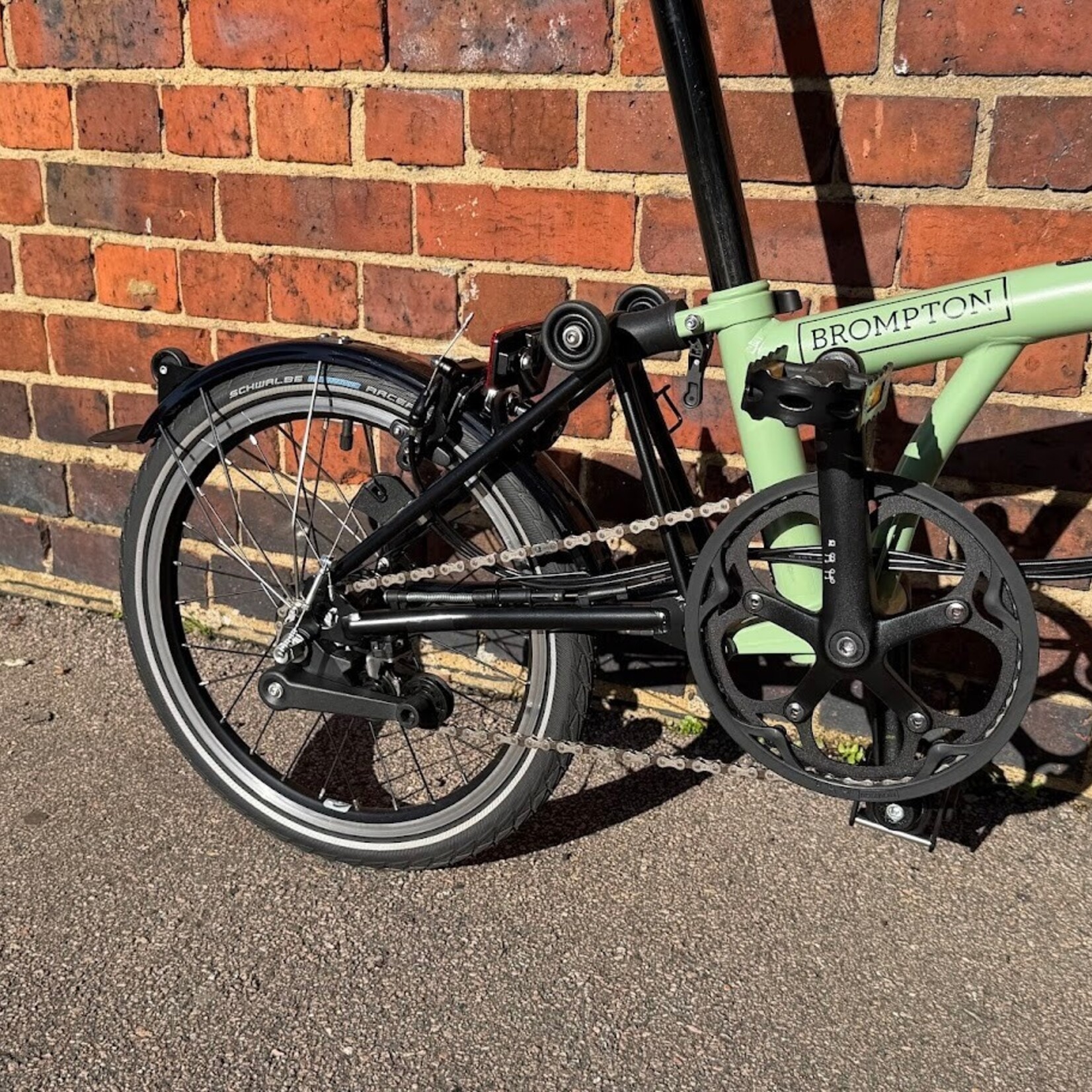 Brompton C Line 6 Speed Low Folding Bike - Matcha Green and Black
