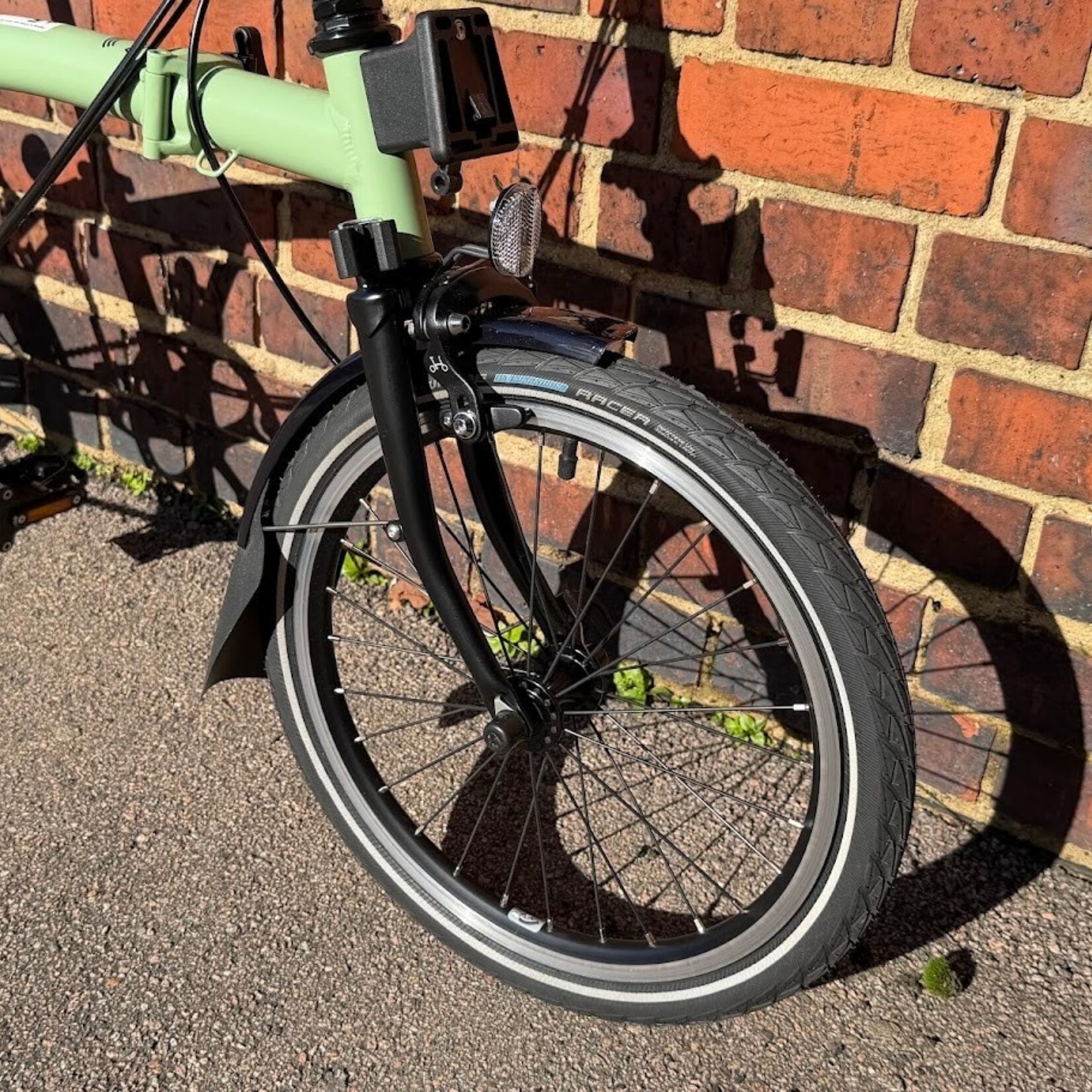 Brompton C Line 6 Speed Low Folding Bike - Matcha Green and Black
