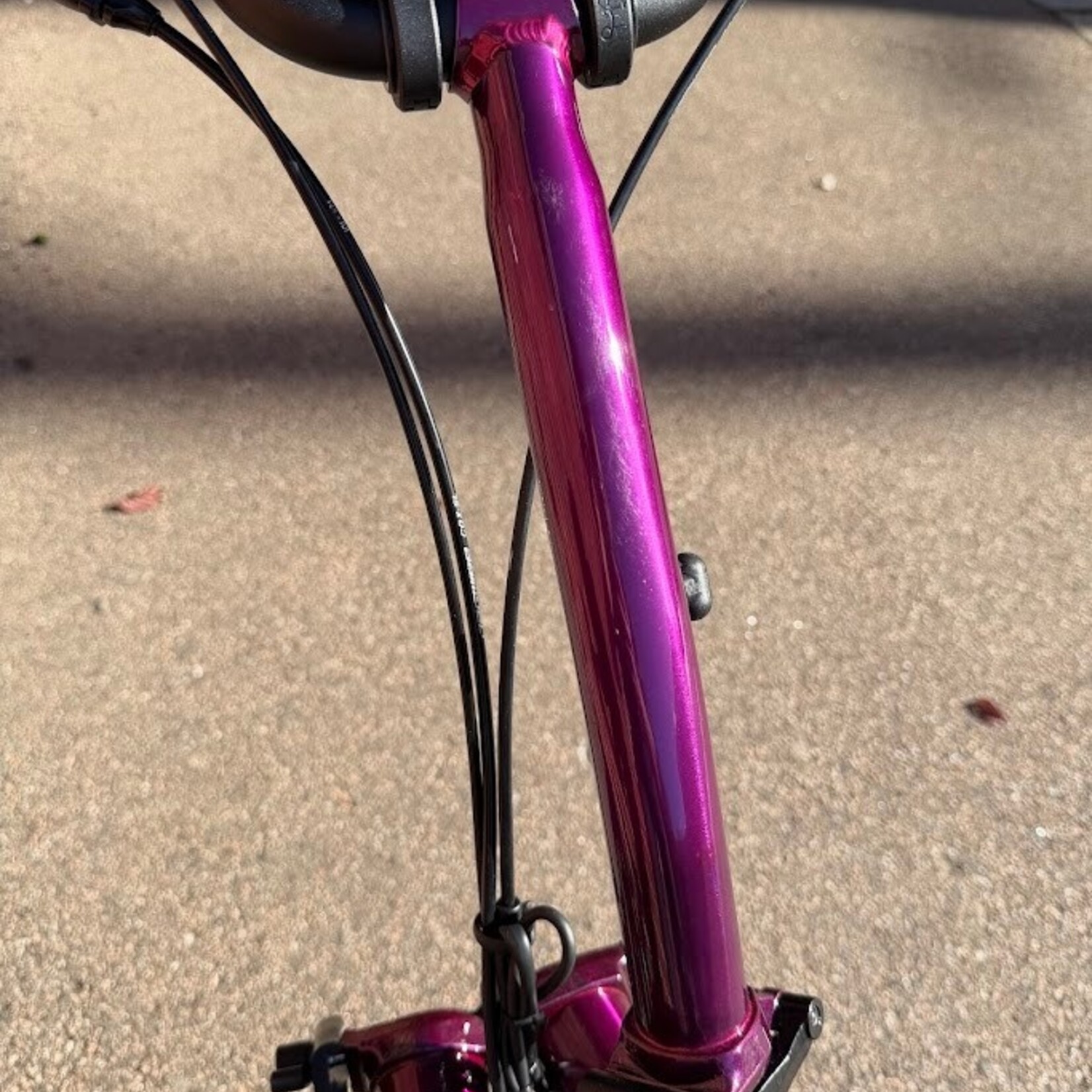 Brompton EX-DEMO Electric P Line 4 Speed Mid Folding Bike with Roller Rack - Amethyst Lacquer