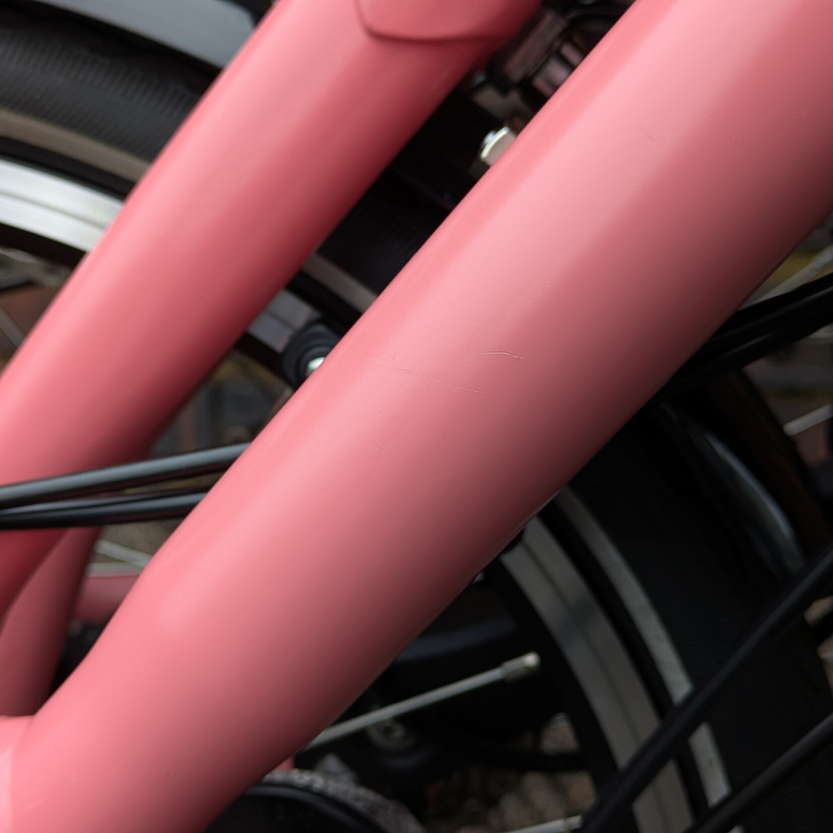 Brompton EX-DEMO C Line 12 Speed Mid Folding Bike - Flamingo Pink