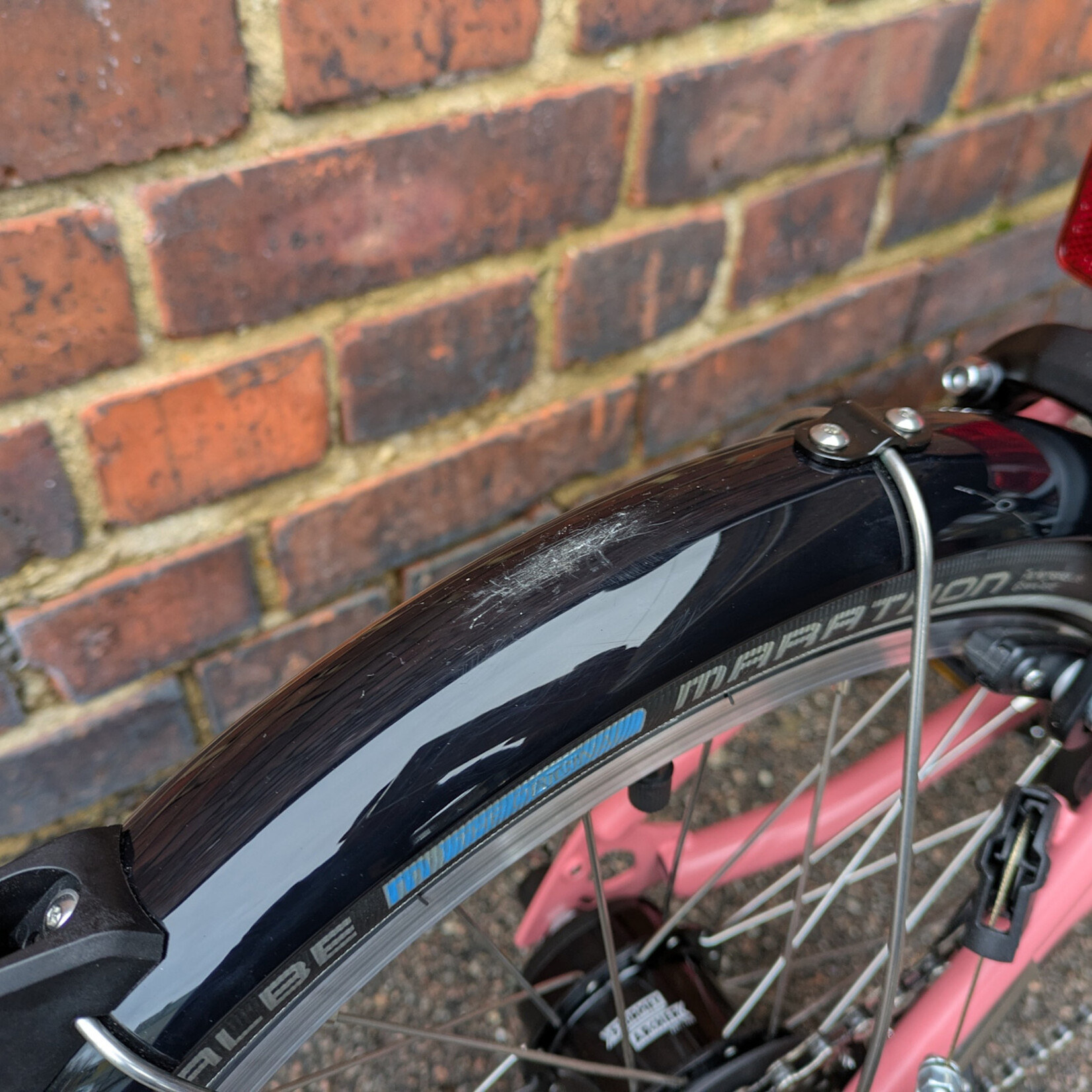 Brompton EX-DEMO C Line 12 Speed Mid Folding Bike - Flamingo Pink