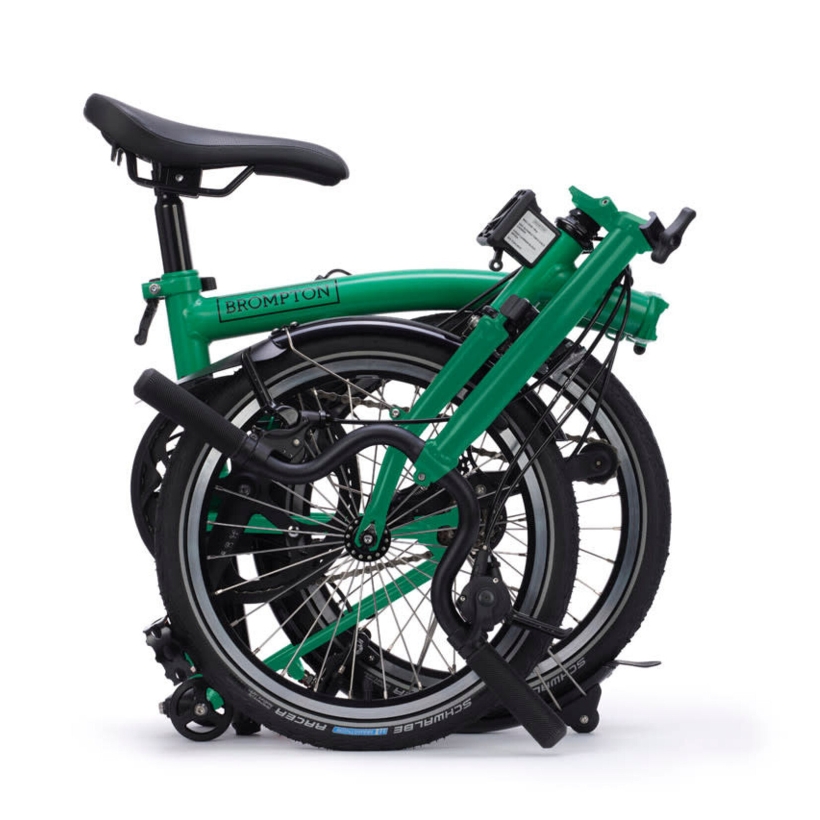 Brompton C Line 4 Speed Mid Handlebar Folding Bike - Palm Green
