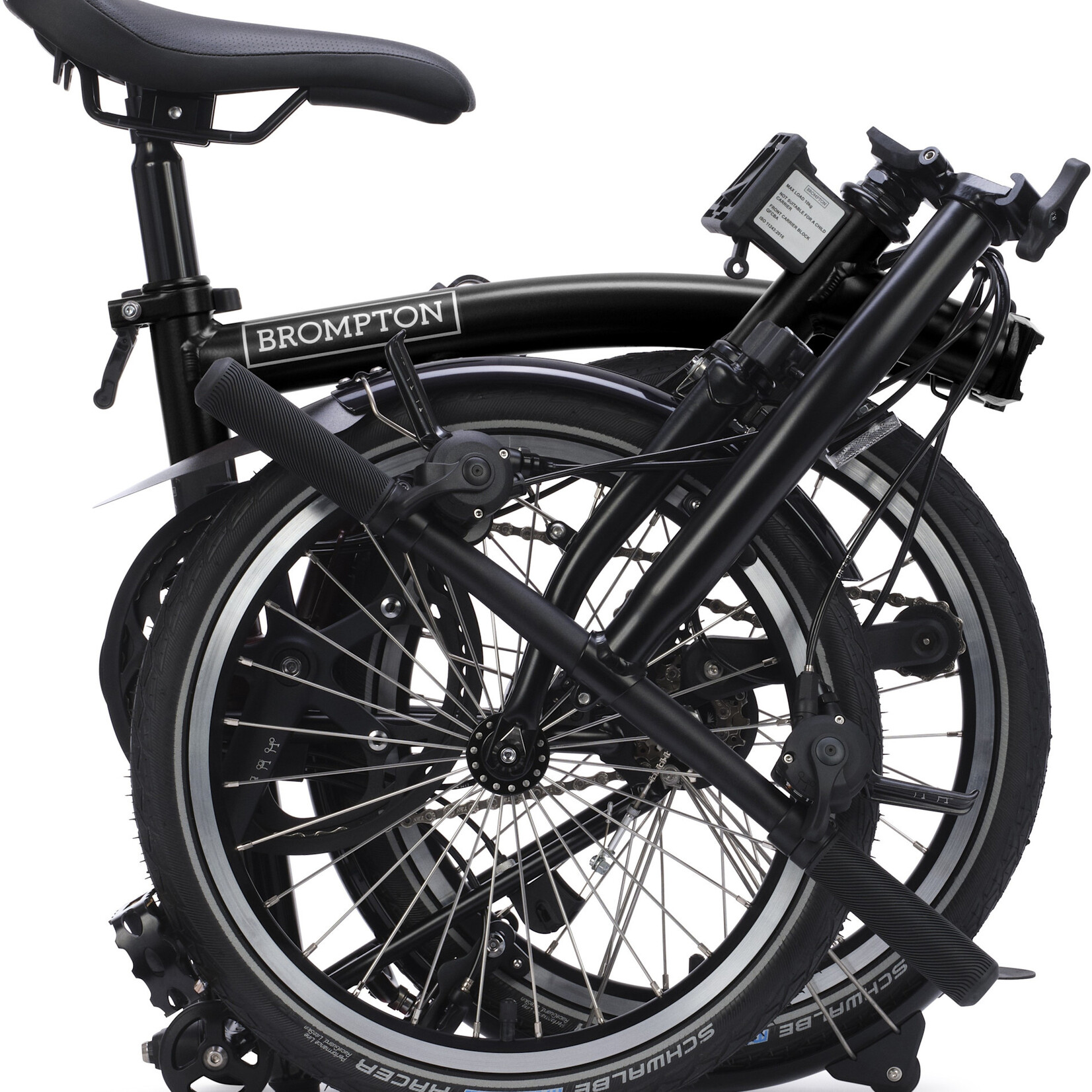 Brompton C Line 4 Speed Low Folding Bike - Matt Black
