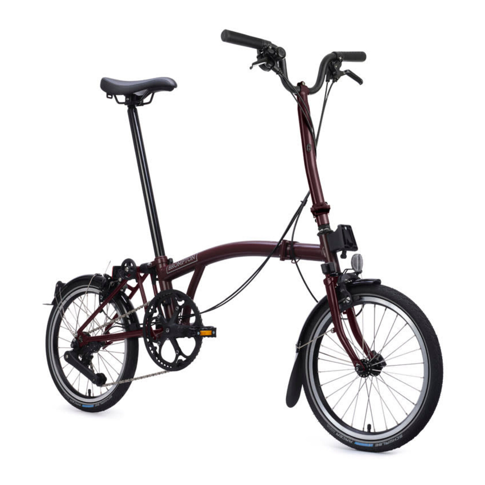 Brompton C Line 4 Speed High Folding Bike - Plum Red