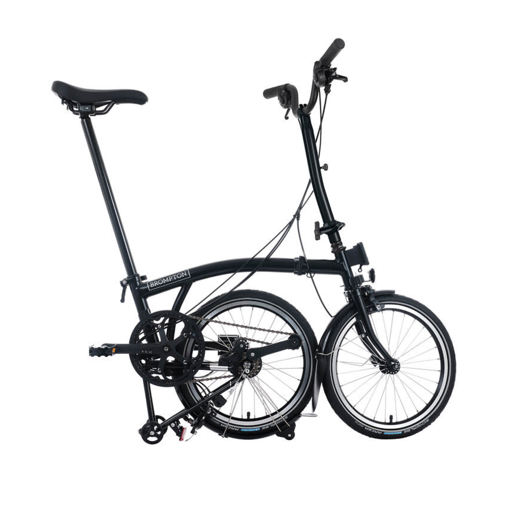 Brompton C Line 12 Speed High Folding Bike - Matt Black