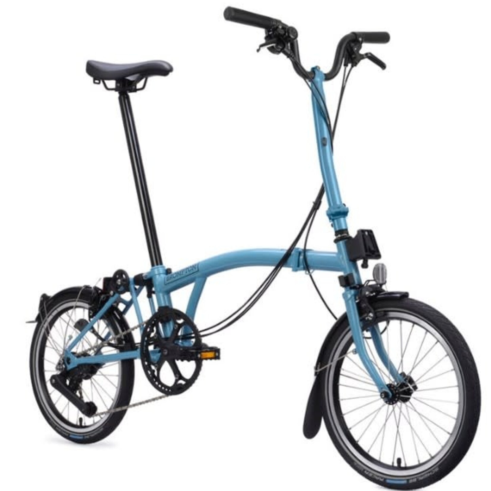 Brompton C Line 12 Speed High Folding Bike - Cloud Metallic