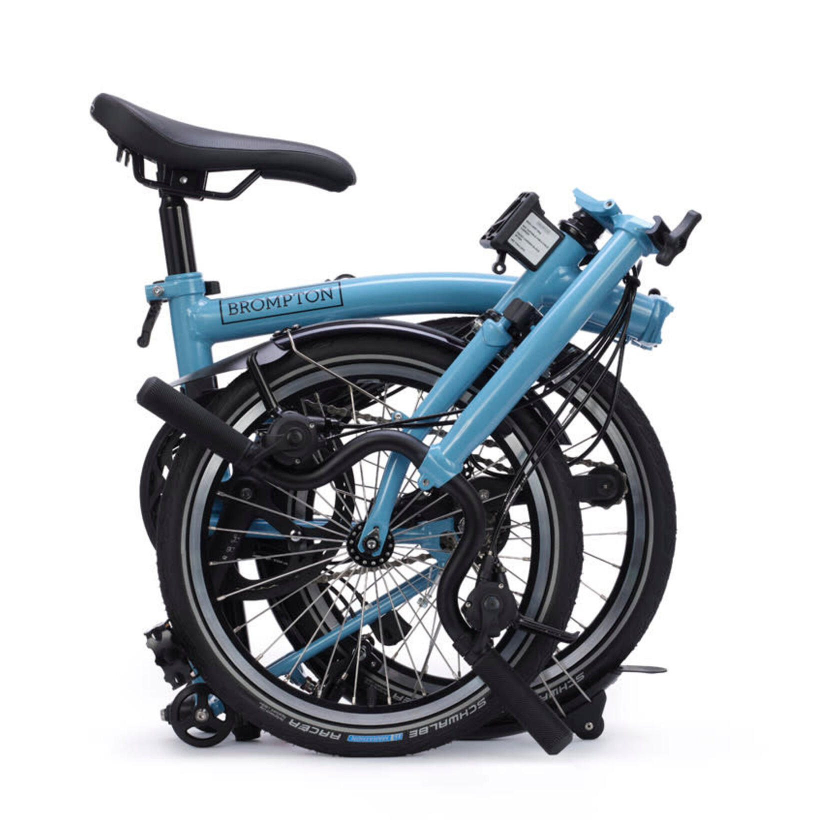 Brompton C Line 12 Speed High Folding Bike - Cloud Metallic