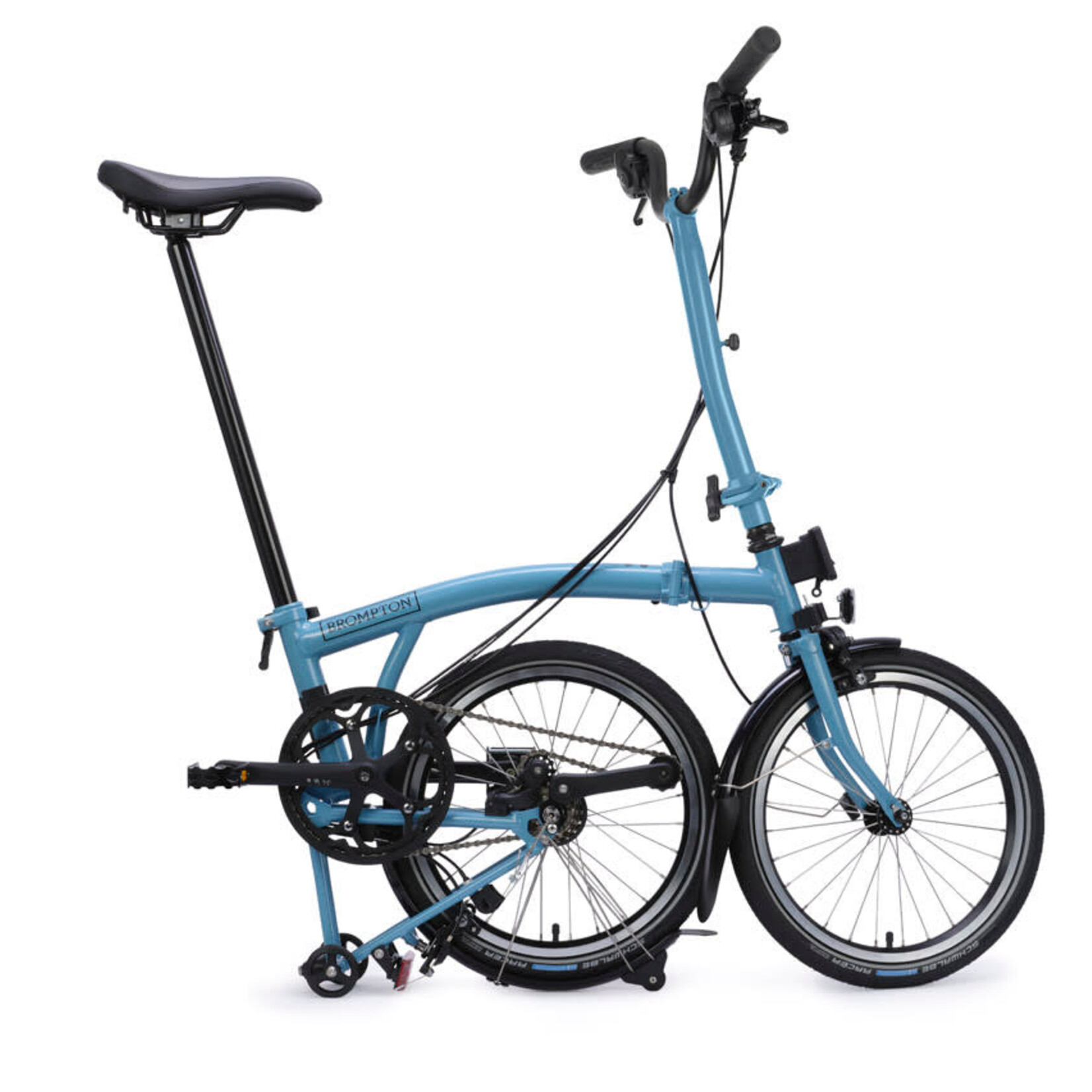 Brompton C Line 12 Speed High Folding Bike - Cloud Metallic