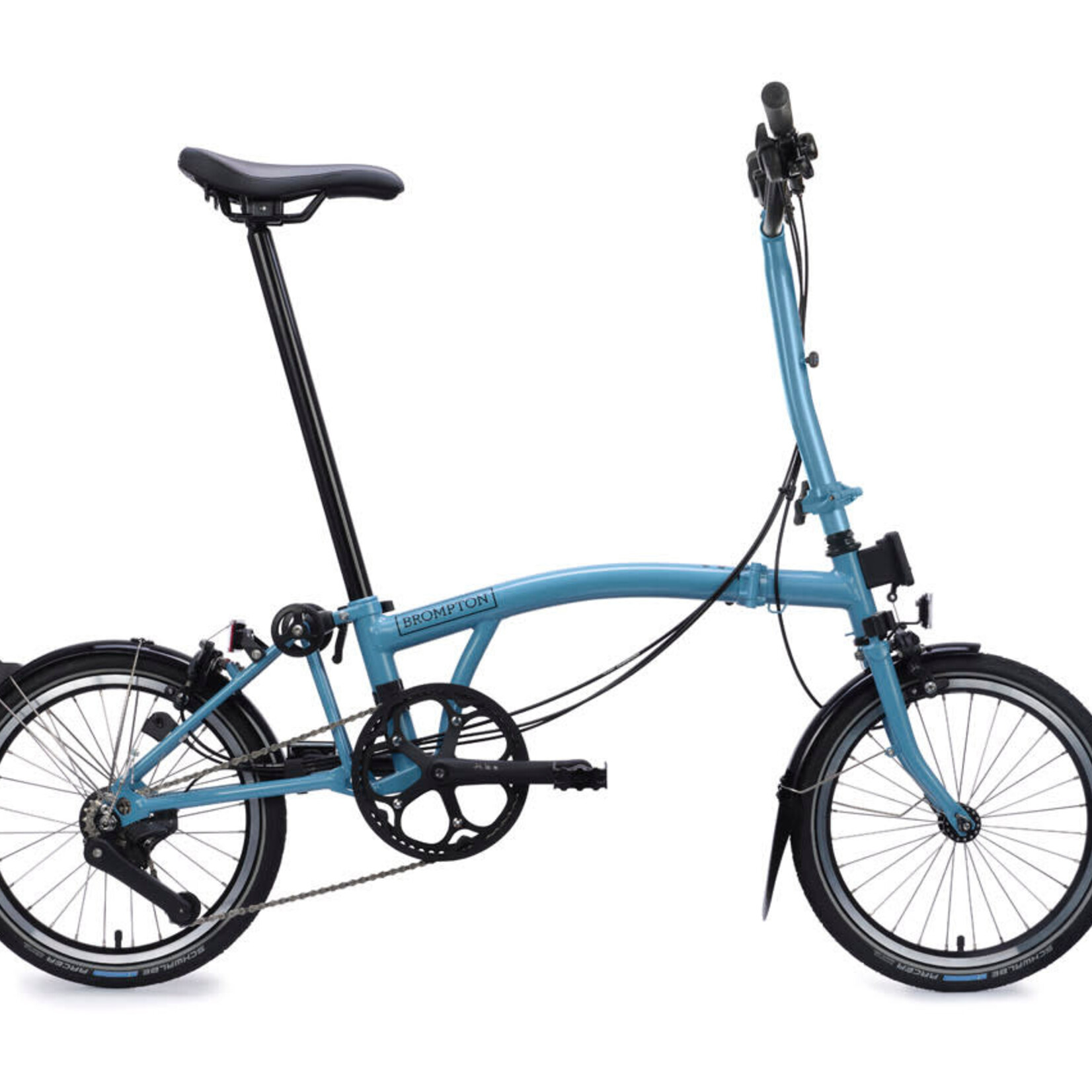 Brompton C Line 12 Speed High Folding Bike - Cloud Metallic