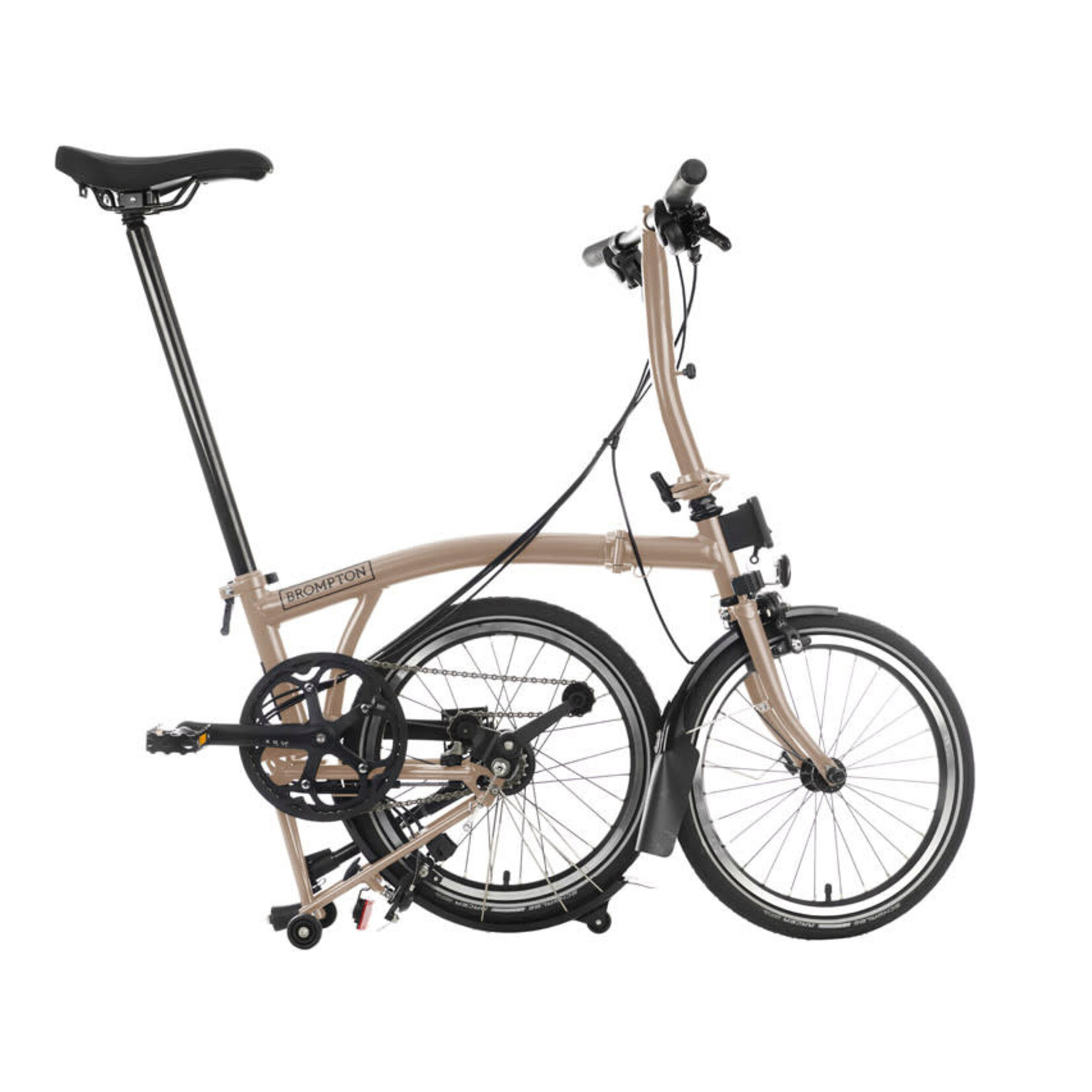Brompton C Line 4 Speed Low Folding Bike - Dune Sand