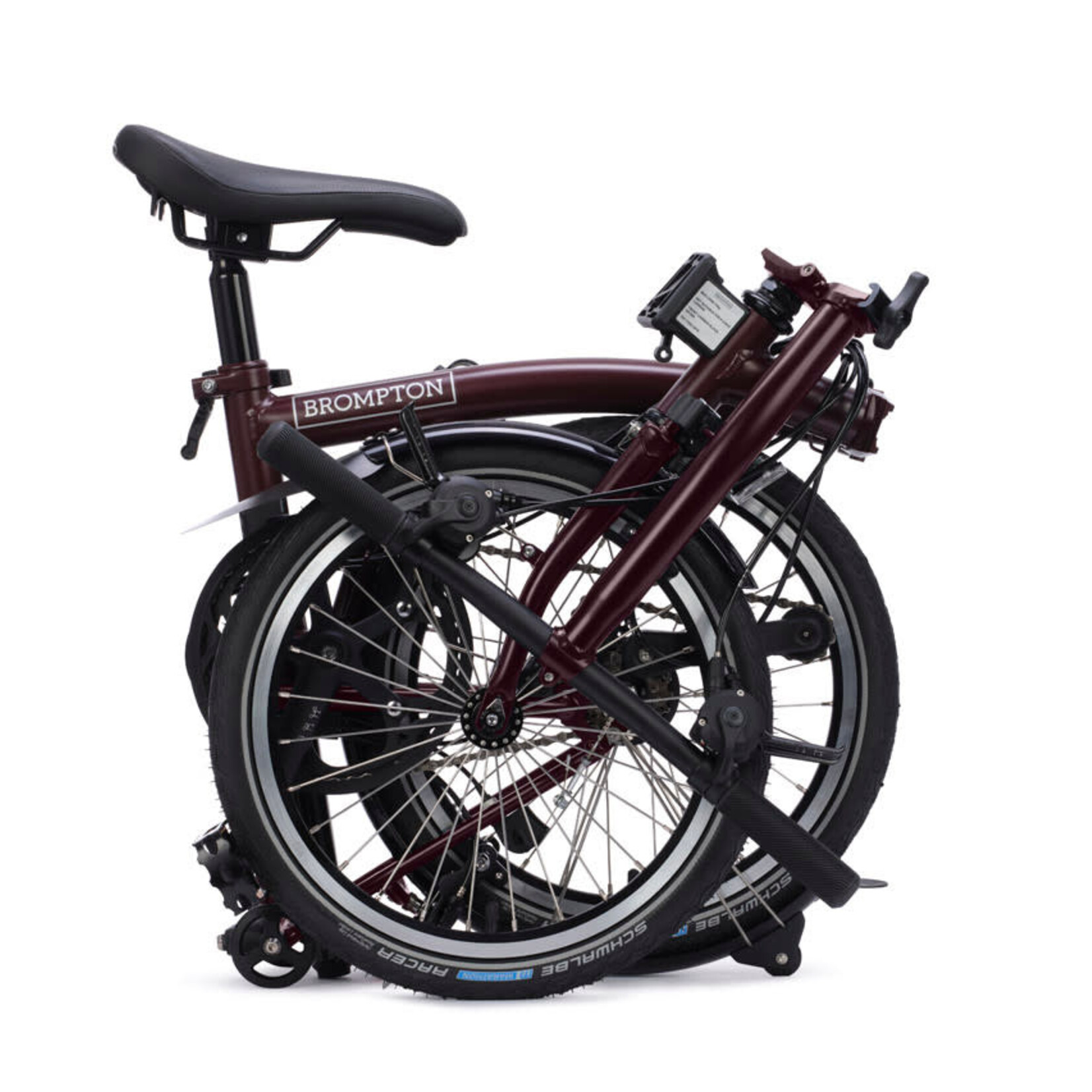 Brompton C Line 4 Speed Low Folding Bike - Plum Red