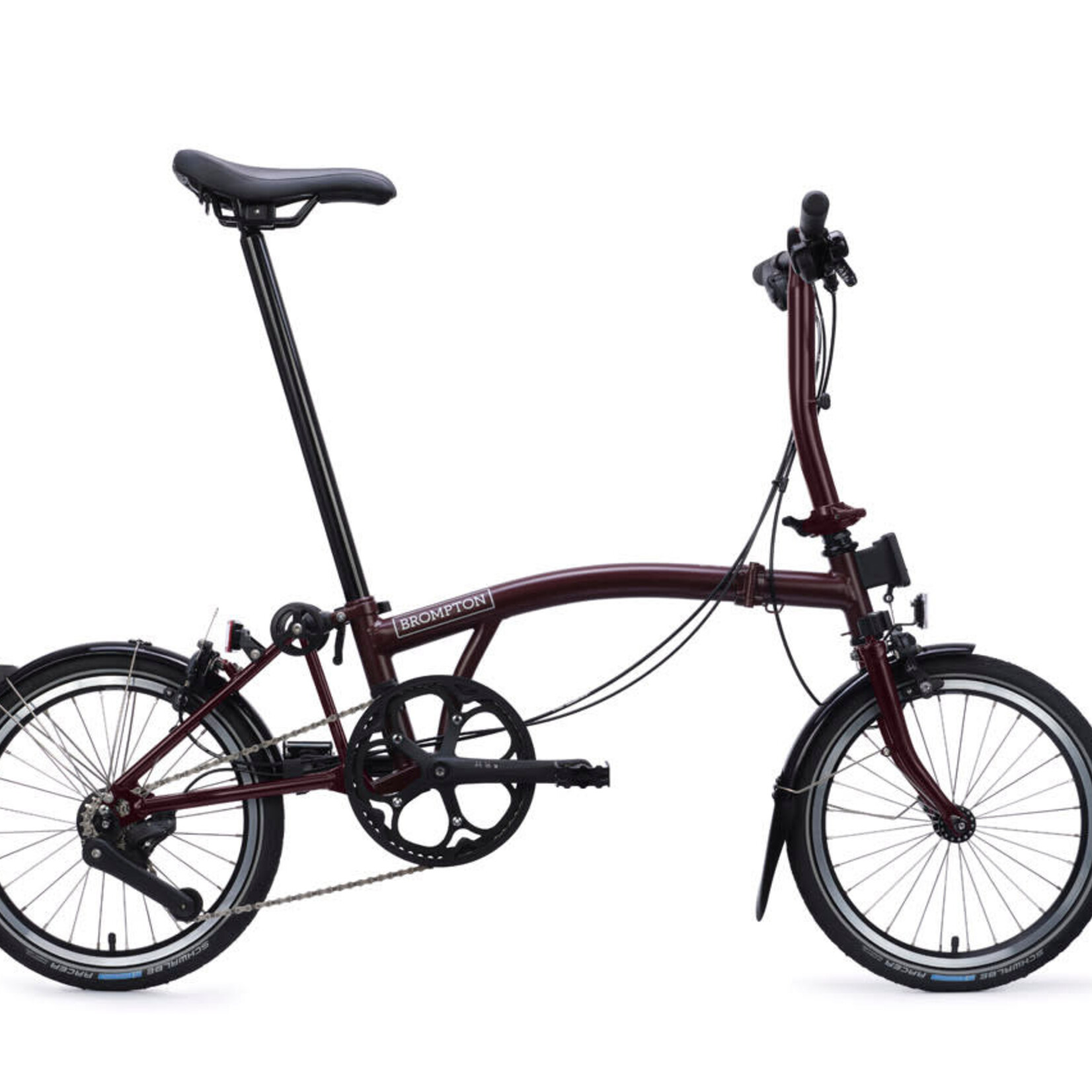 Brompton C Line 4 Speed Low Folding Bike - Plum Red