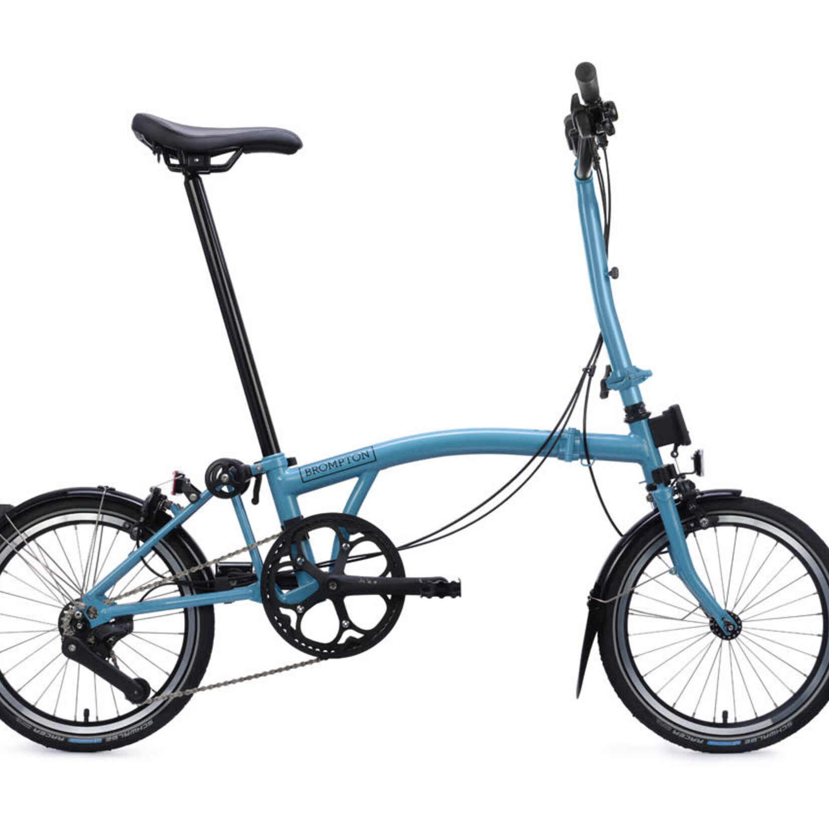 Brompton C Line 4 Speed High Folding Bike - Cloud Metallic