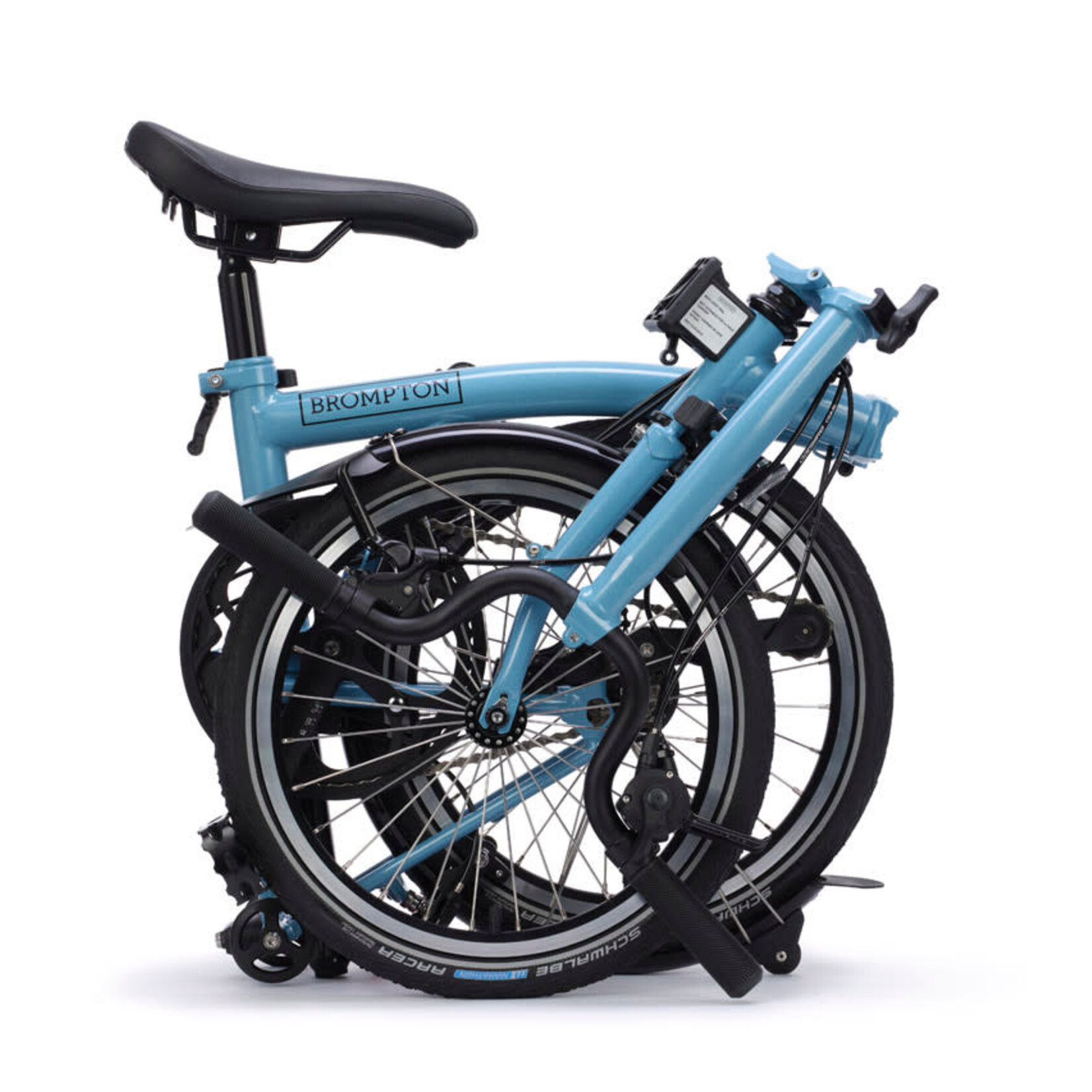 Brompton C Line 12 Speed Low Folding Bike - Cloud Metallic