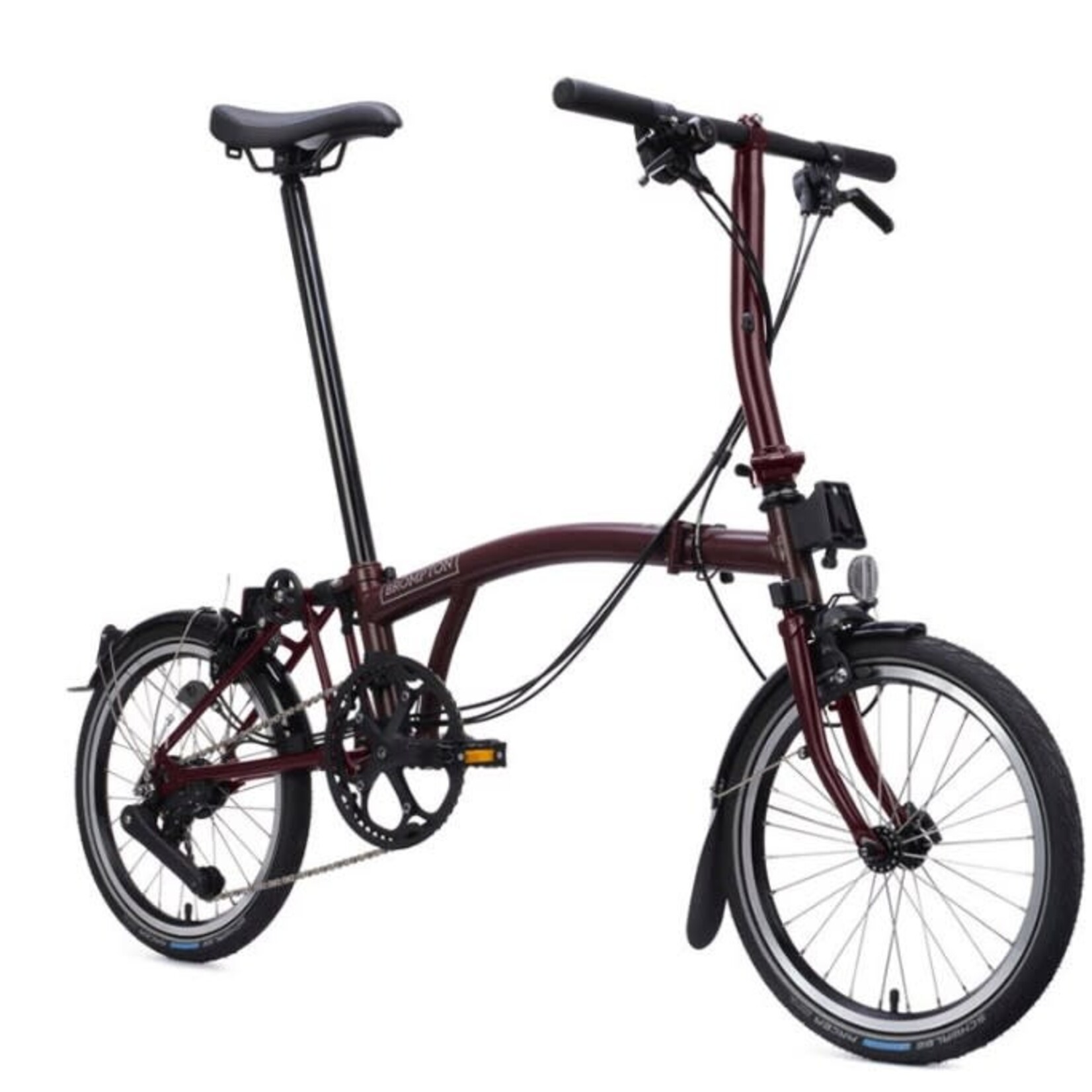 Brompton C Line 12 Speed Low Folding Bike - Plum Red