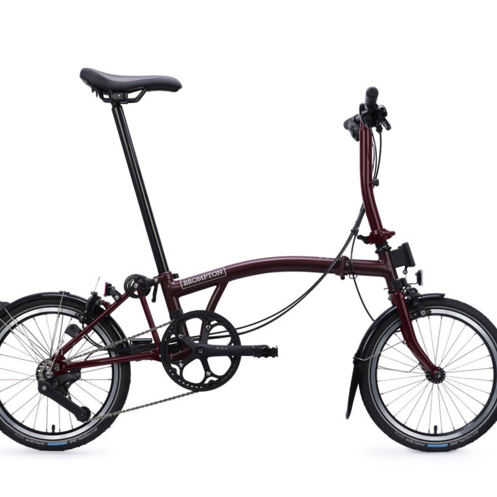 Brompton C Line 12 Speed Low Folding Bike - Plum Red