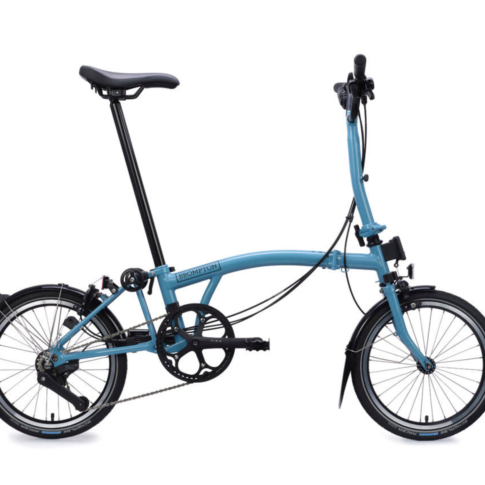 Brompton  C Line 12 Speed Mid Folding Bike- Cloud Metallic