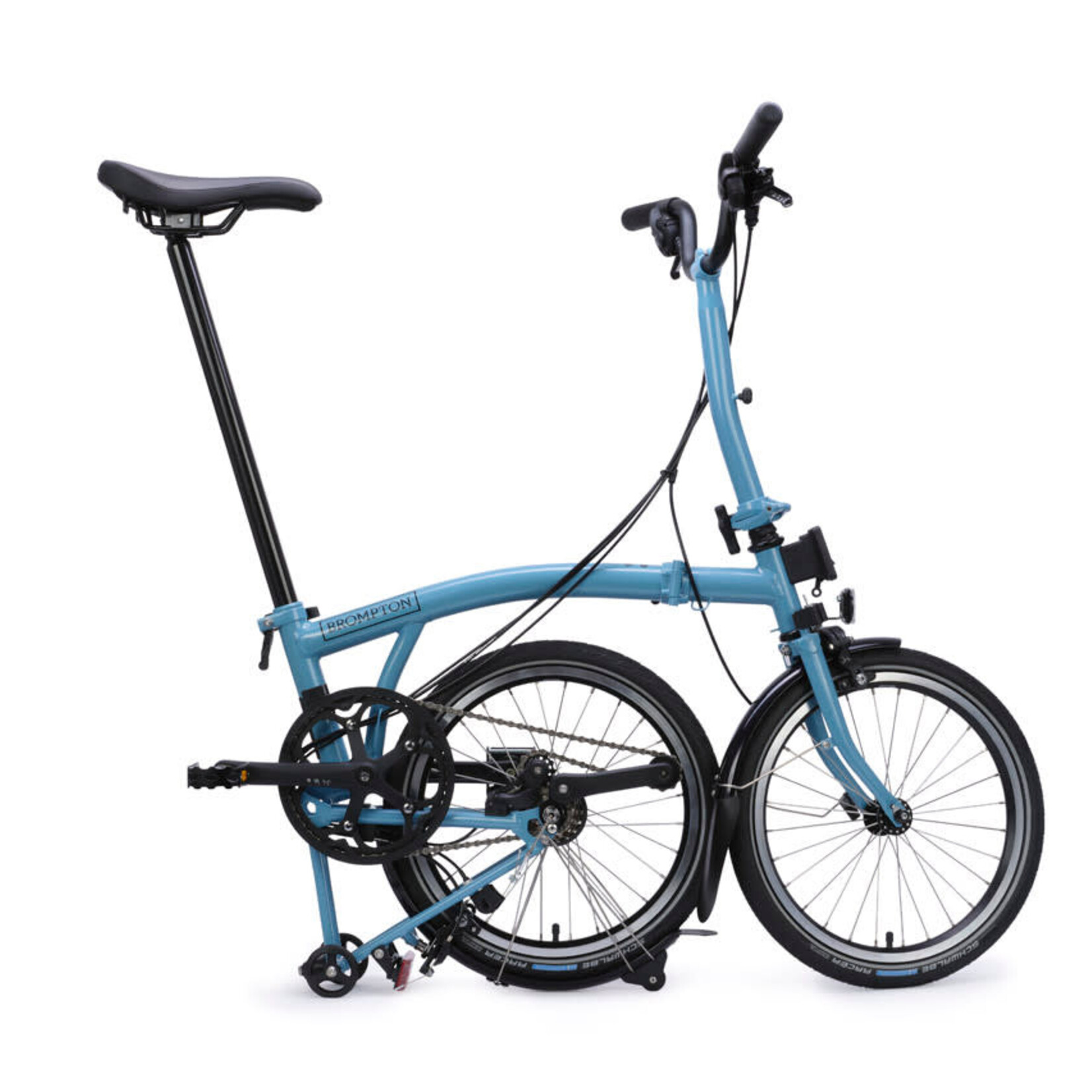 Brompton  C Line 12 Speed Mid Folding Bike- Cloud Metallic