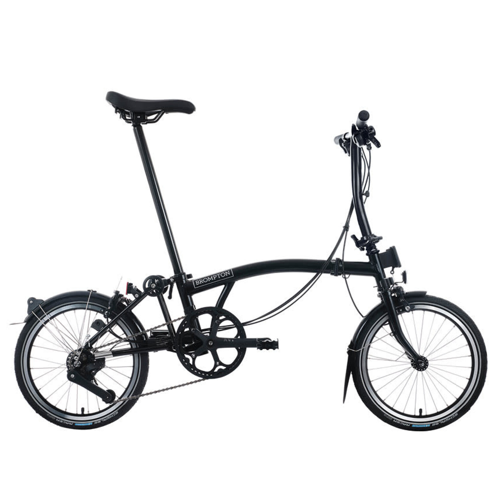 Brompton C Line 12 Speed Low  Folding Bike - Matt Black