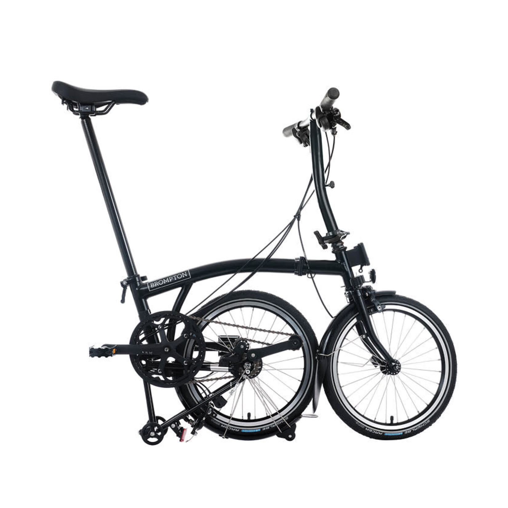 Brompton C Line 12 Speed Low  Folding Bike - Matt Black