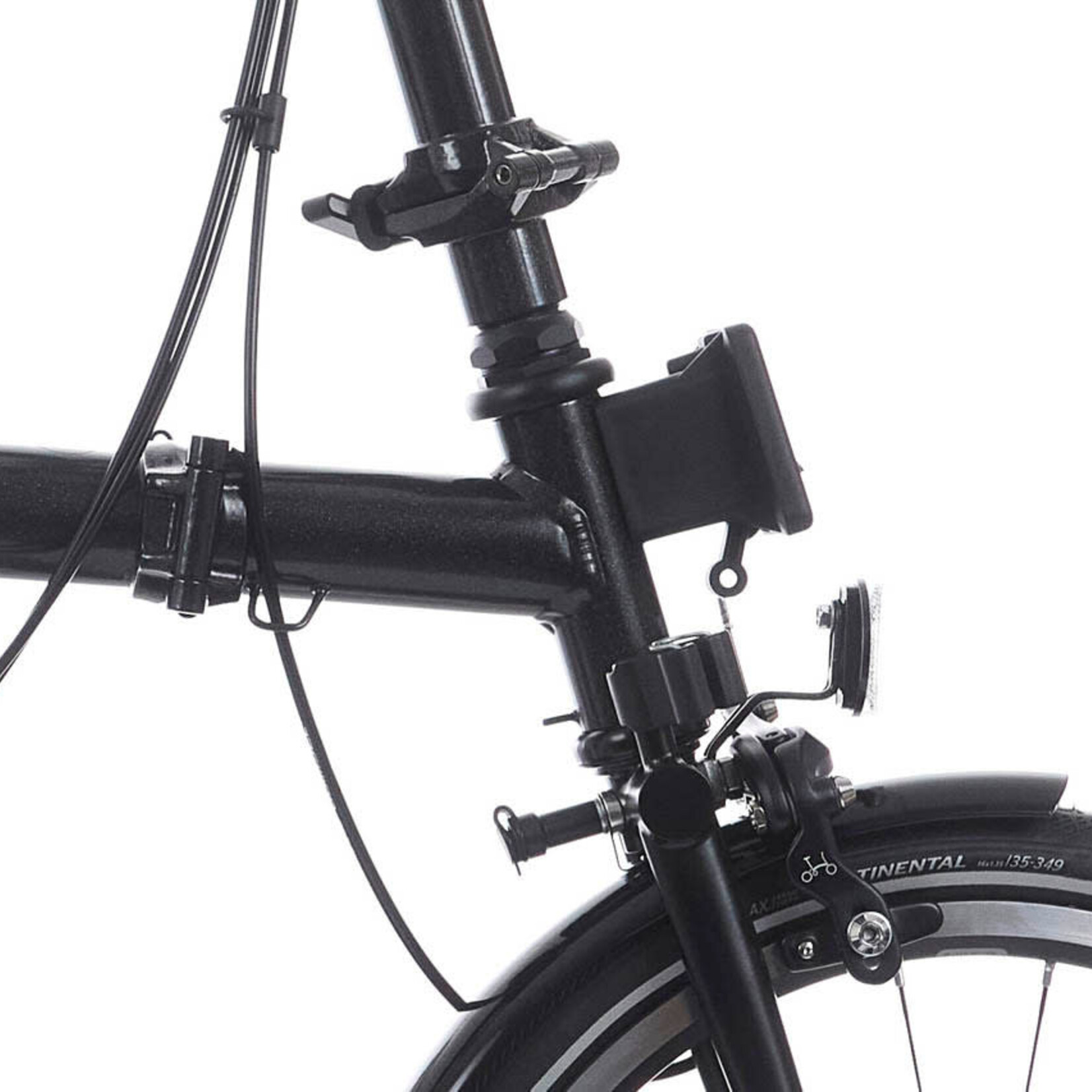 Brompton P Line 12 Speed High Folding Bike - Midnight Black Metallic