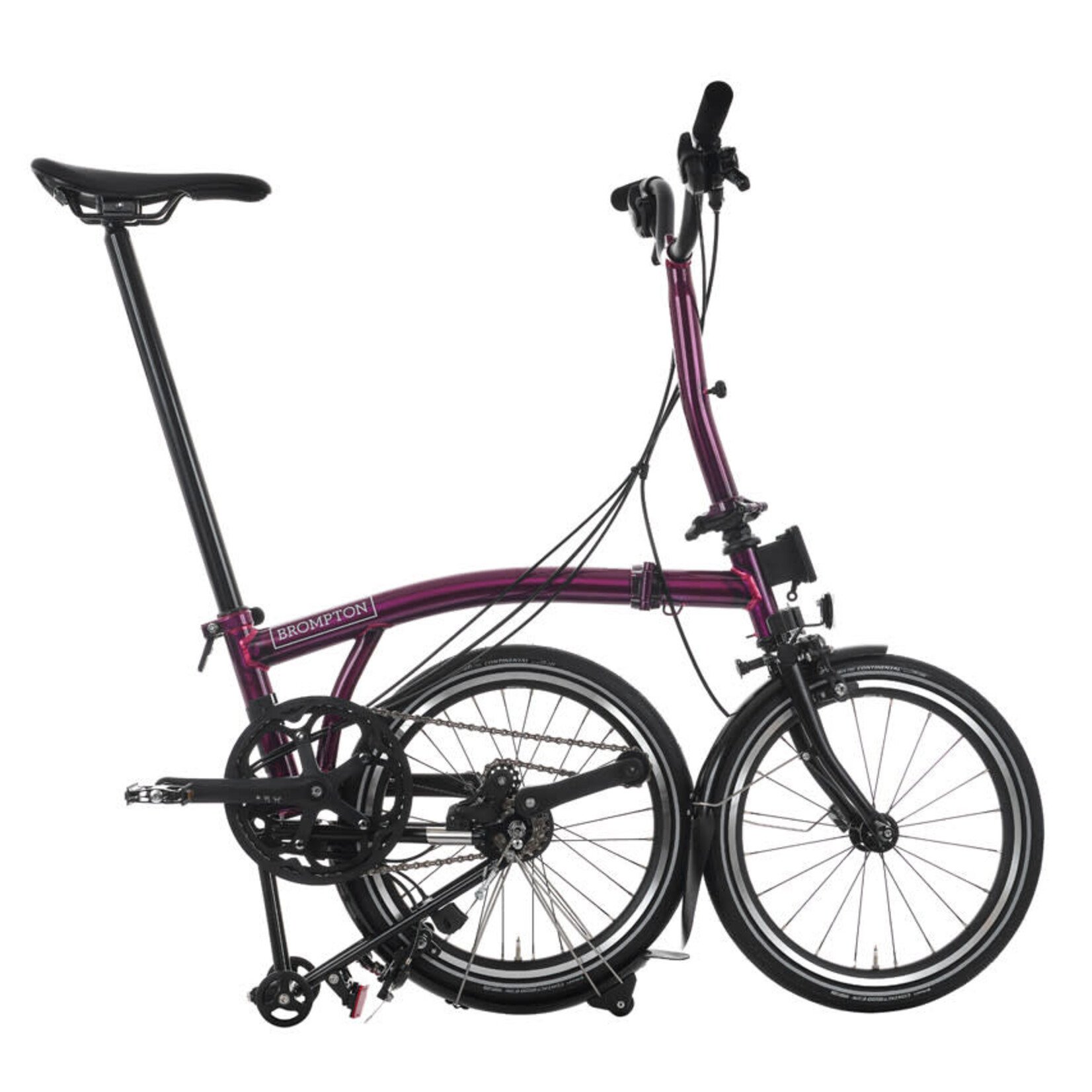 Brompton P Line 4 Speed Mid Folding Bike - Amethyst Lacquer