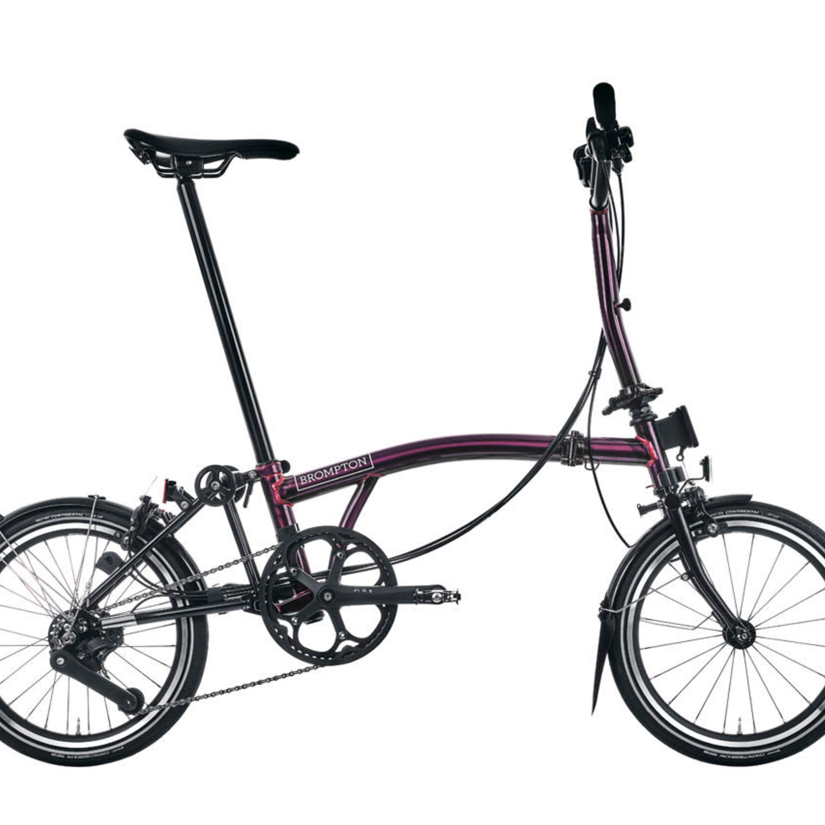 Brompton P Line 4 Speed Mid Folding Bike - Amethyst Lacquer
